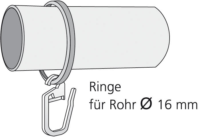 Ringe mit Gardinenrohre 16 (10 mm für Gardinenring Gardinenring \