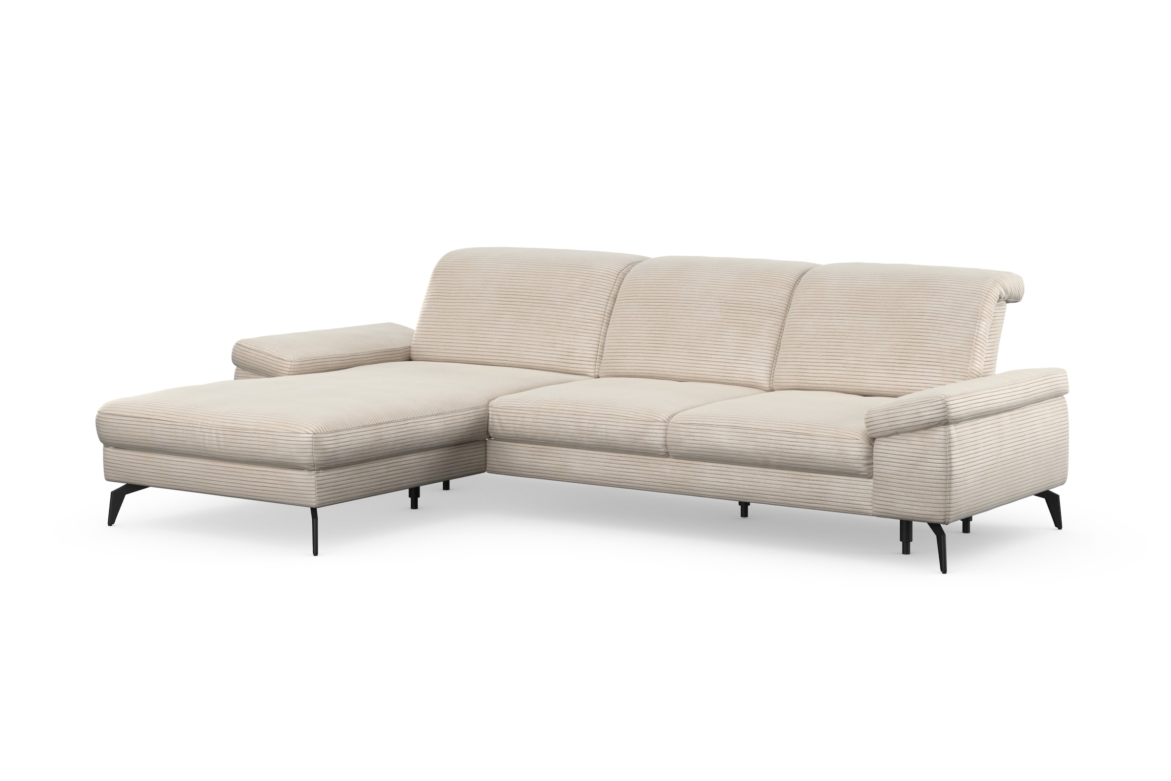 sit&more Ecksofa »Cabana L-Form« Recamiere, wahlweise mit Sitztiefen-, Armlehnen- und Kopfteilfunktion