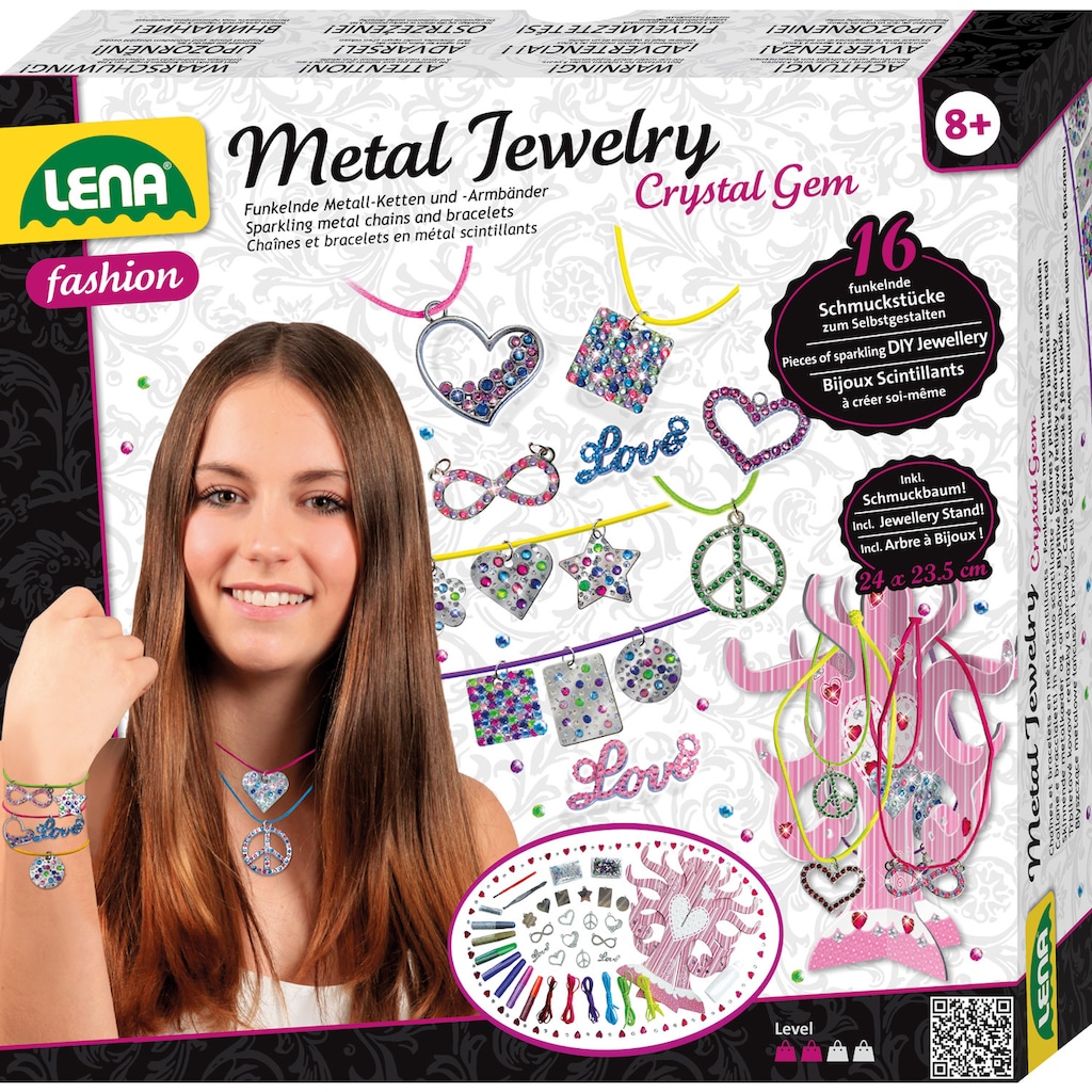 Lena® Kreativset »Metal Jewelry Crystal Gem«