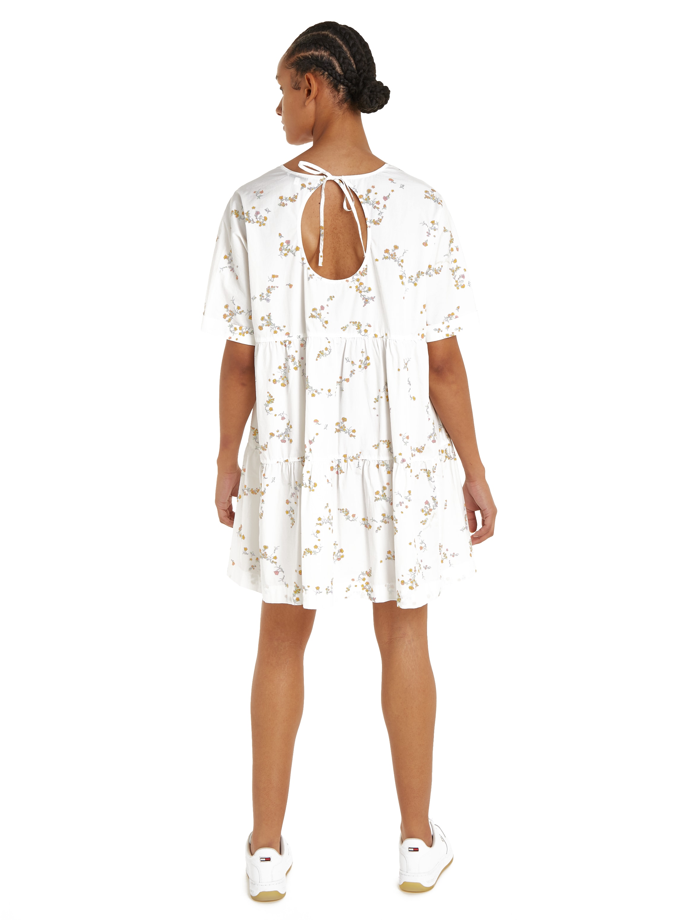 Tommy Jeans Blusenkleid »TJW POPLIN A-LINE SS DRESS EXT«, mit V-Ausschnitt