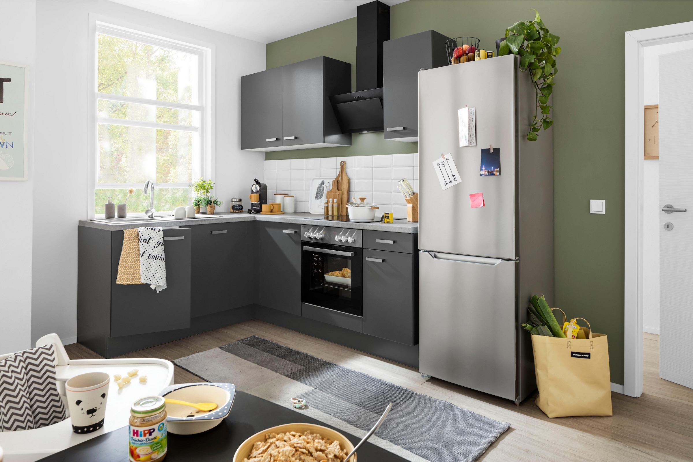 OPTIFIT Winkelküche »Parma«, ohne E-Geräte, Stellbreite 215x175 cm