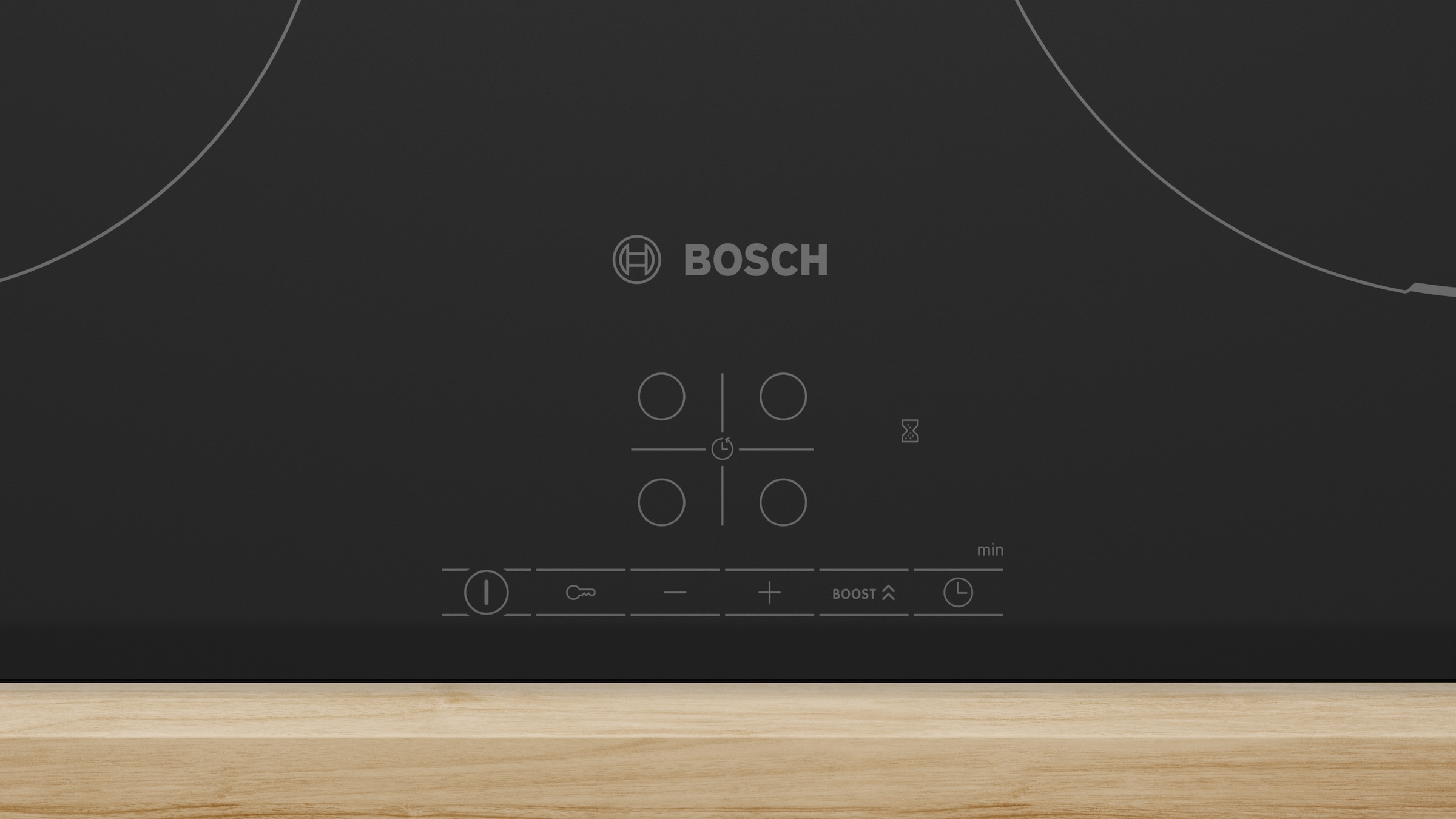 BOSCH Induktions-Kochfeld »PIF61ABB5E« Mattes Design in Carbon Black und einfache Touch Select Bedienung