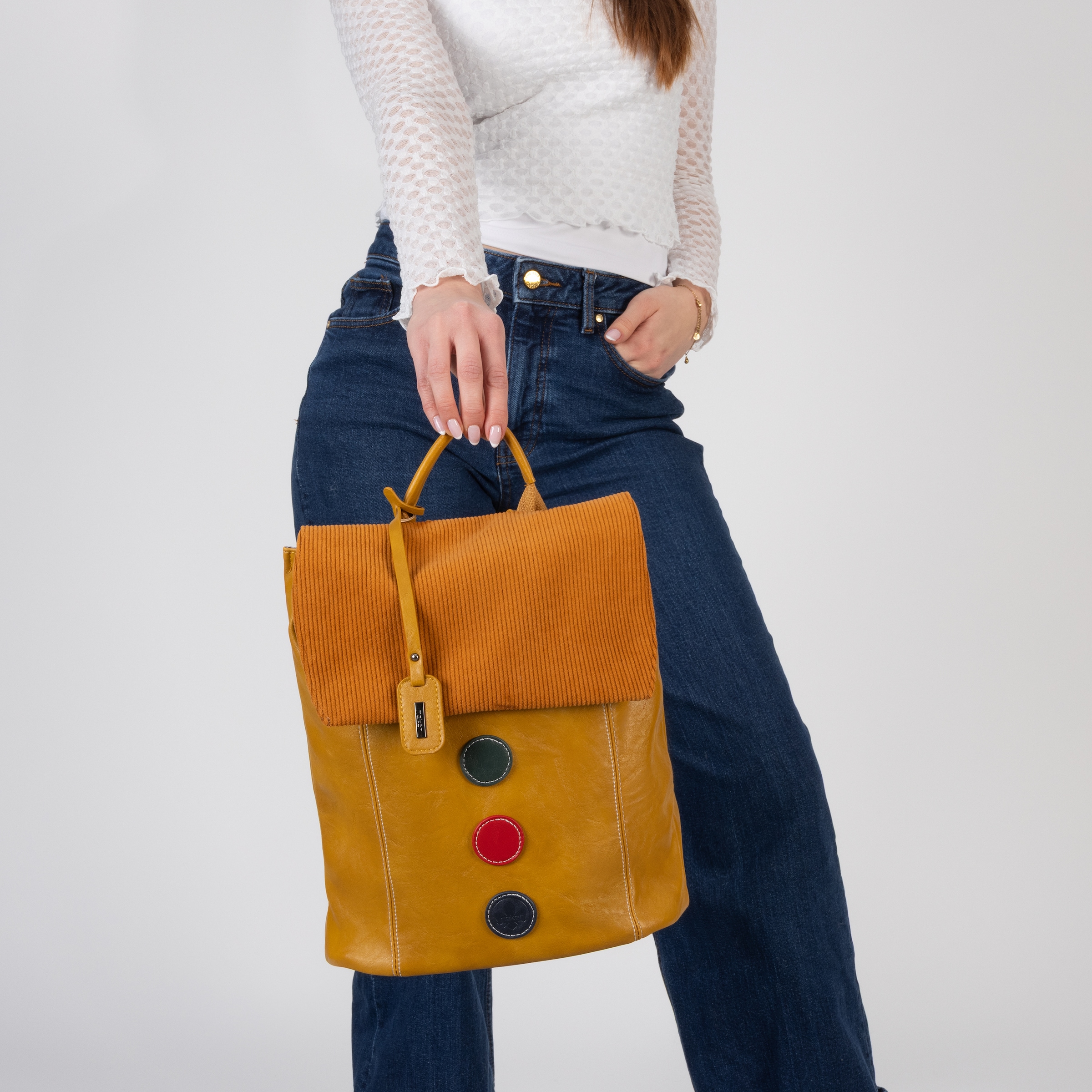 Rieker Cityrucksack Freizeitrucksack, Shoppingrucksack mit bunten Akzenten