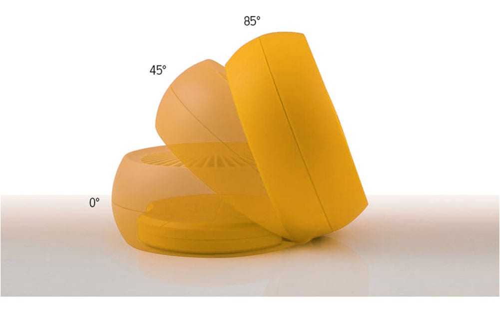 Sonnenkönig Tischventilator »Dinky gelb, Leistung 4x 4.5 AA, USB, Trafostecker oder Batterien«, 3 Stufen, LED Lampe, geringer Energieverbrauch