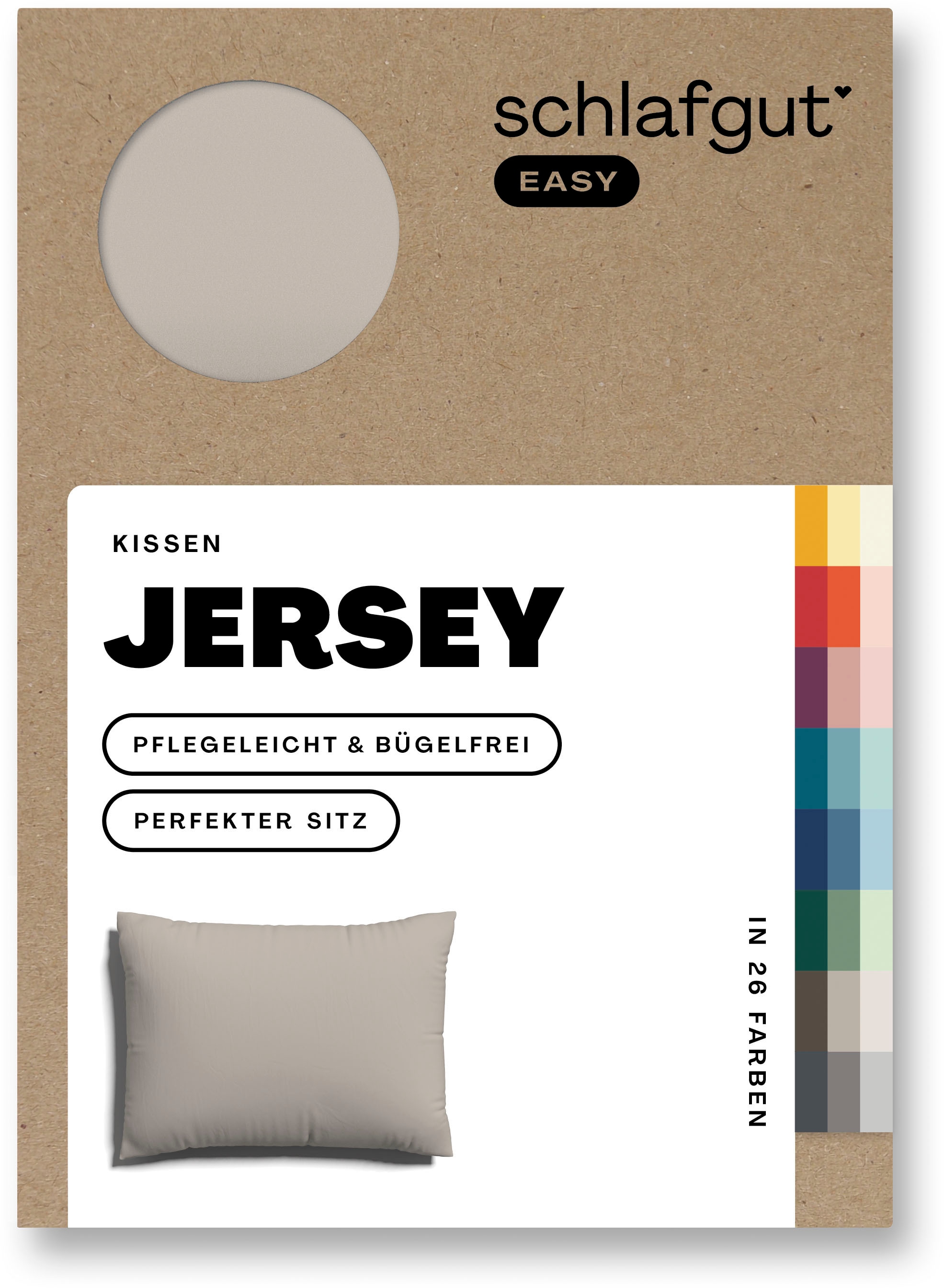 Kissenbezug »EASY Jersey«, (1 St.), Kissenhülle mit Reißverschluss, weich und...