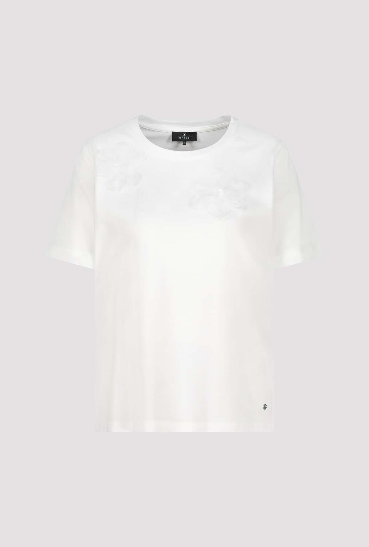 Monari T-Shirt »Shirt 3D Blume« Regular fit mit 3D-Blumen