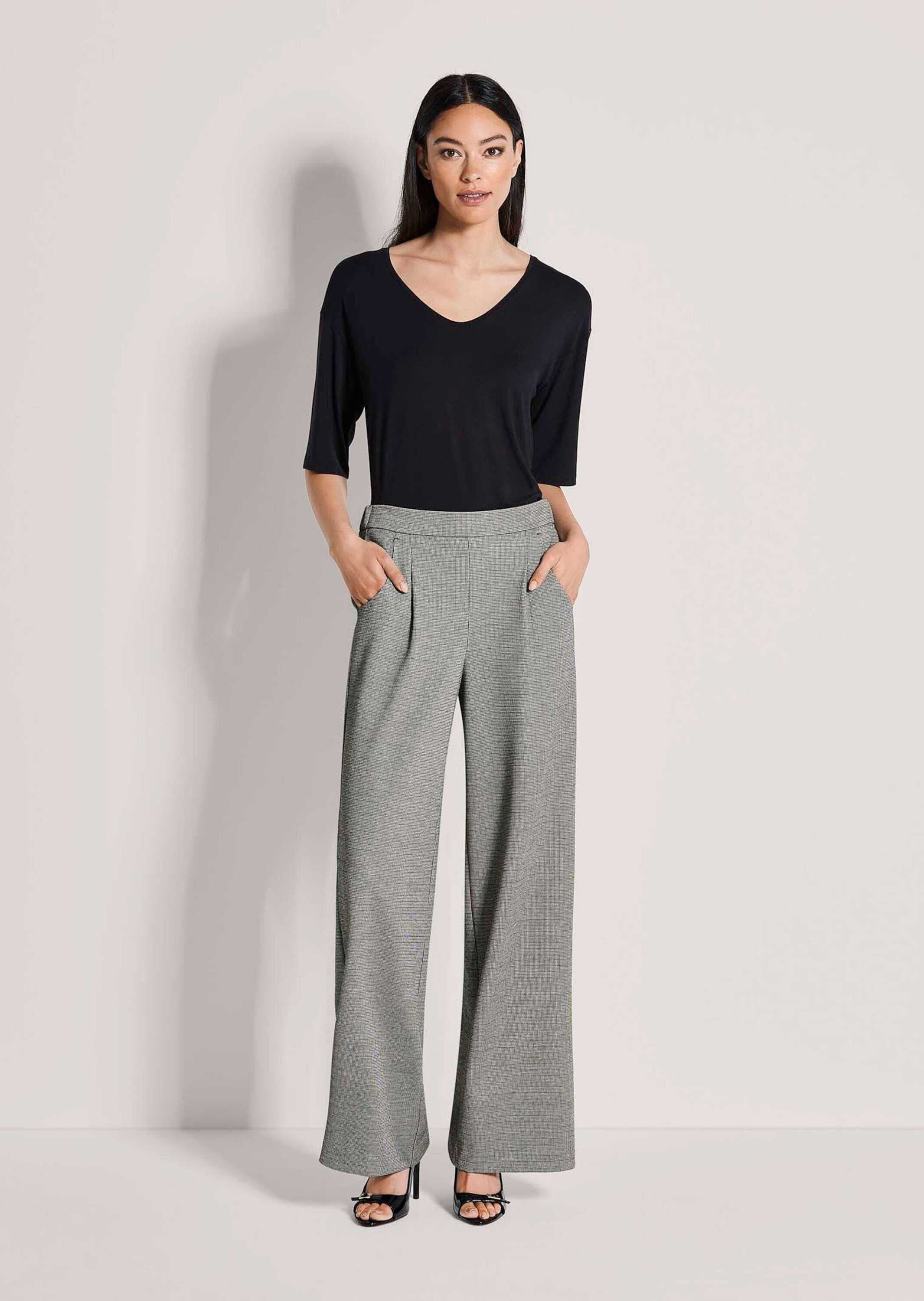 MADELEINE Stoffhose »Bundfaltenhose Schlupfhose mit Karo-Muster«  Minimaldessin