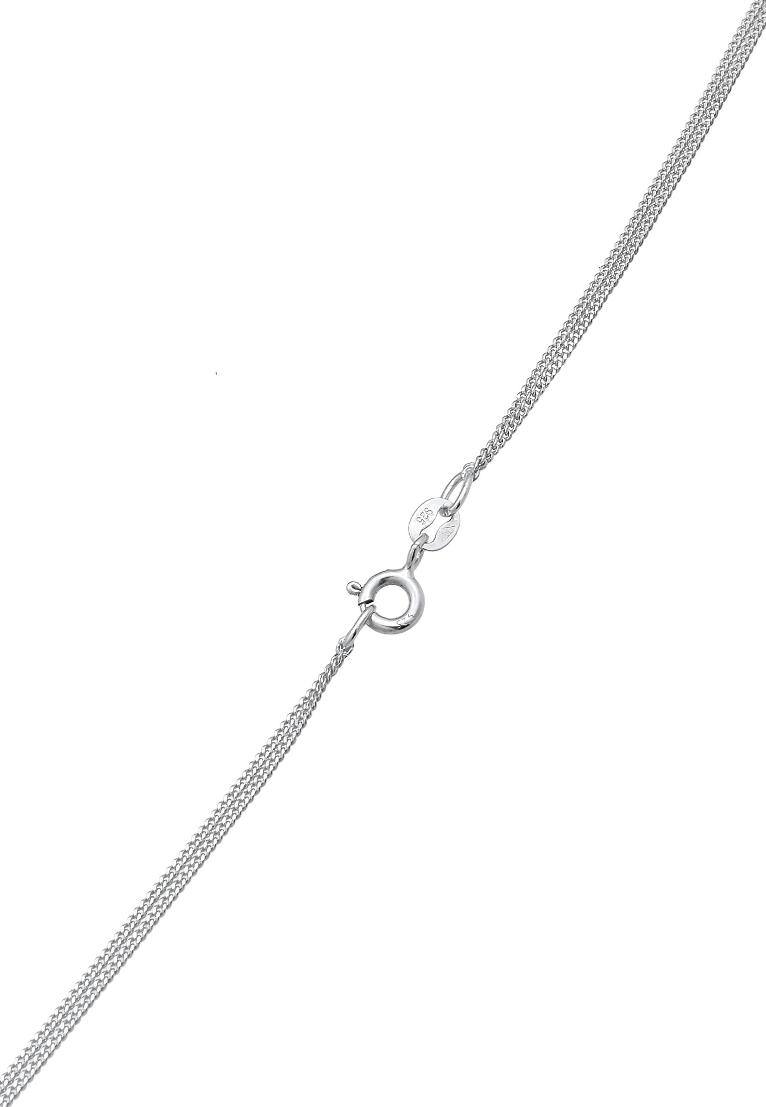 Elli Silberkette »Halskette 2-lagig Layer Zirkonia Solitär 925 Silber«