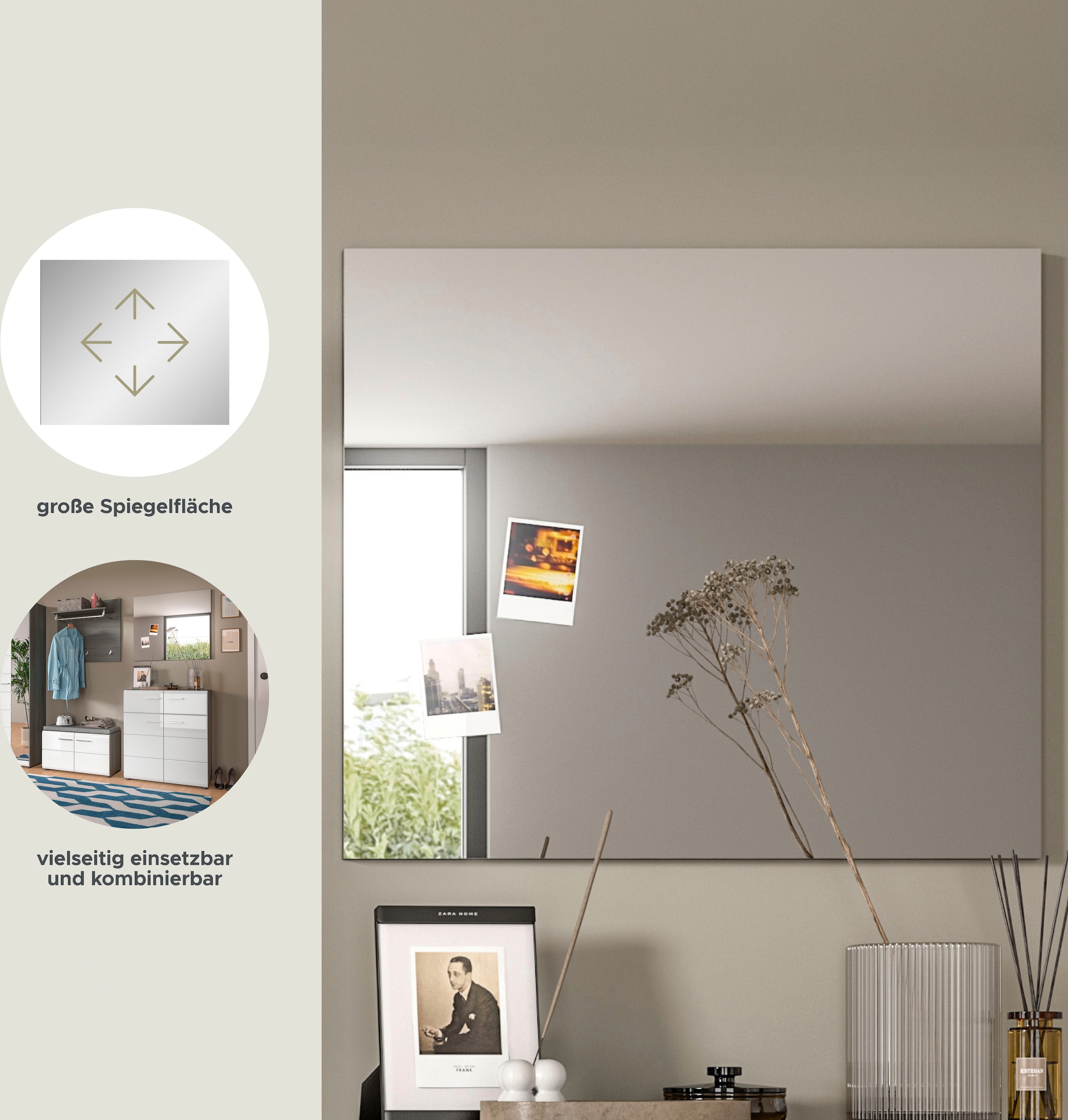 INOSIGN Spiegel »Rumba, Breite 70 cm«, Garderobenspiegel, Flurspiegel, Dielenspiegel, Wandspiegel