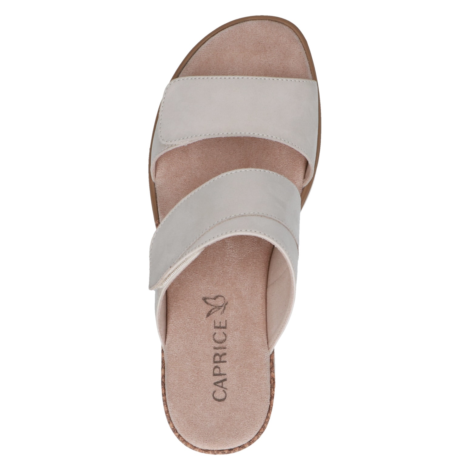 Caprice Pantolette  Keilabsatz, Sommerschuh, Schlupfschuh mit zwei Klettriemen