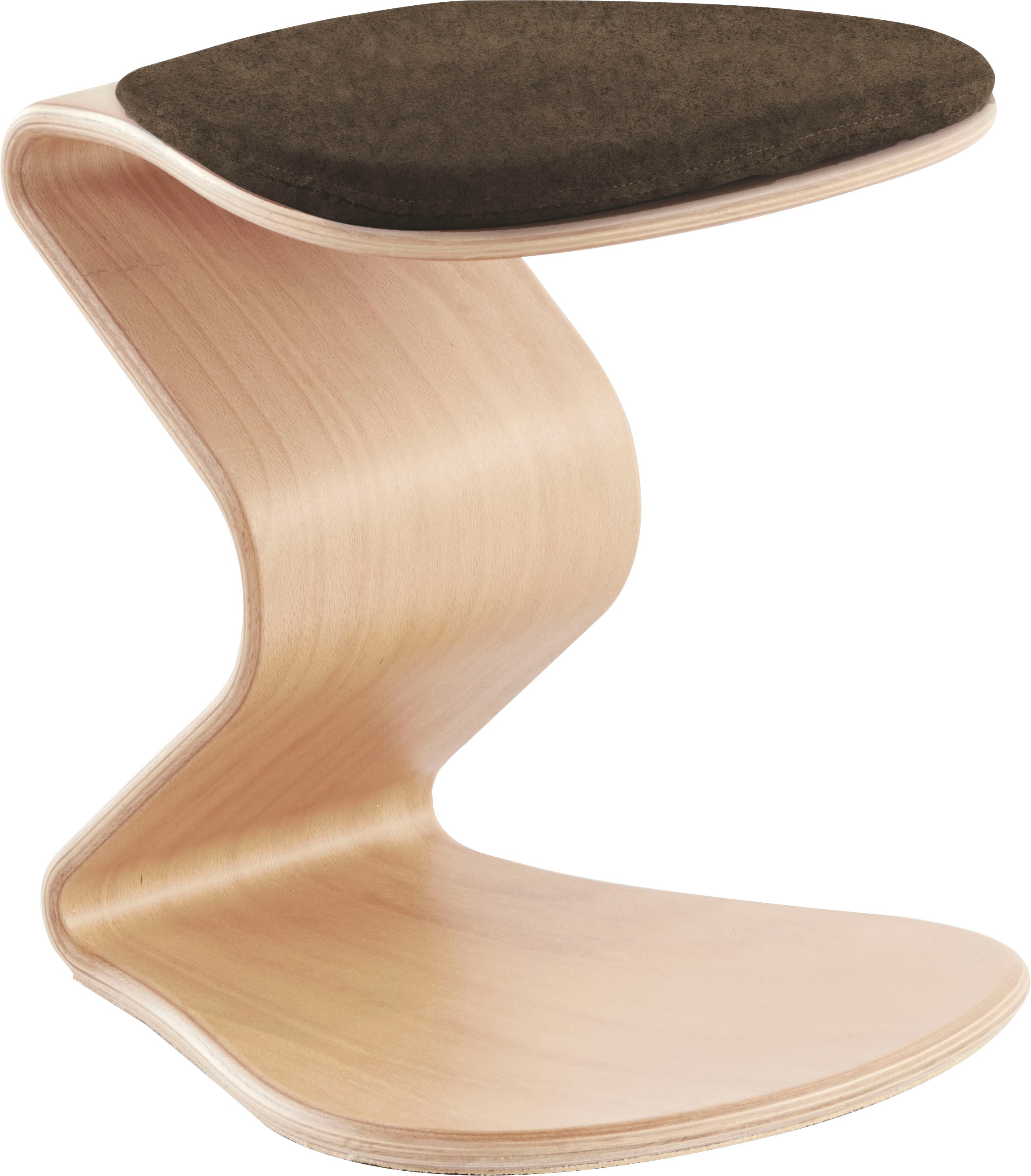 Mayer Sitzmöbel, Sitzhocker »1115« 1 Stk. tlg. NEST NATURE Hocker small mit flachem Kokos-Sitzpolster 1115, Anthrazit, 100% reine Schurwolle, B/H/T: 