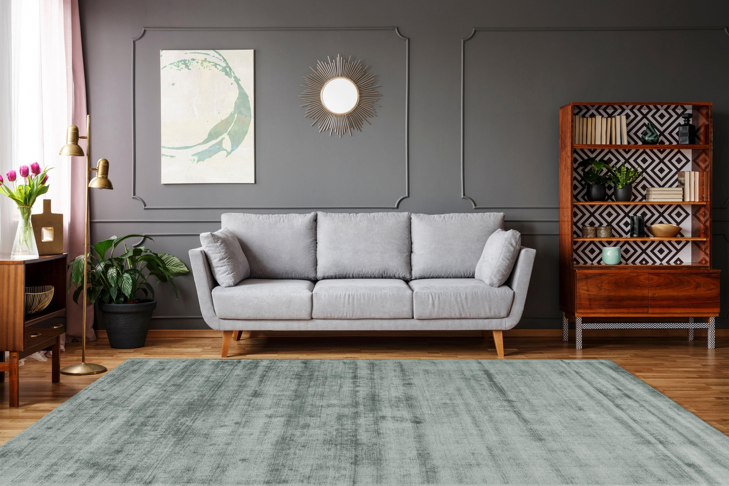 Kayoom Teppich »Luxury 110« rechteckig 13 mm Höhe Kurzflor, meliert, handweb, Wohnzimmer
