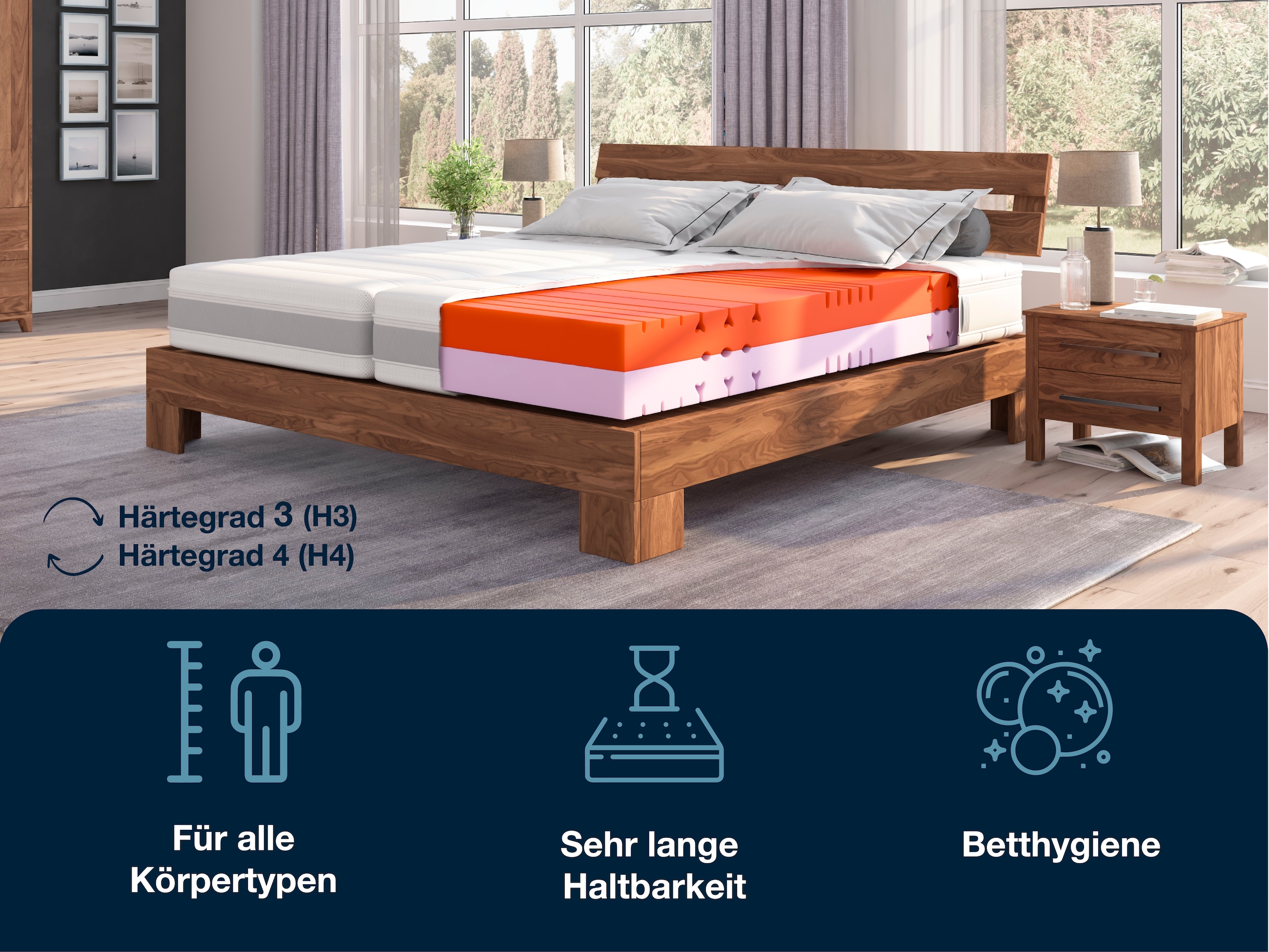 Hn8 Schlafsysteme Kaltschaummatratze »Sleep Balance«, 18 cm hoch, Raumgewicht: 40 kg/m³, (1 St., 1-tlg.)