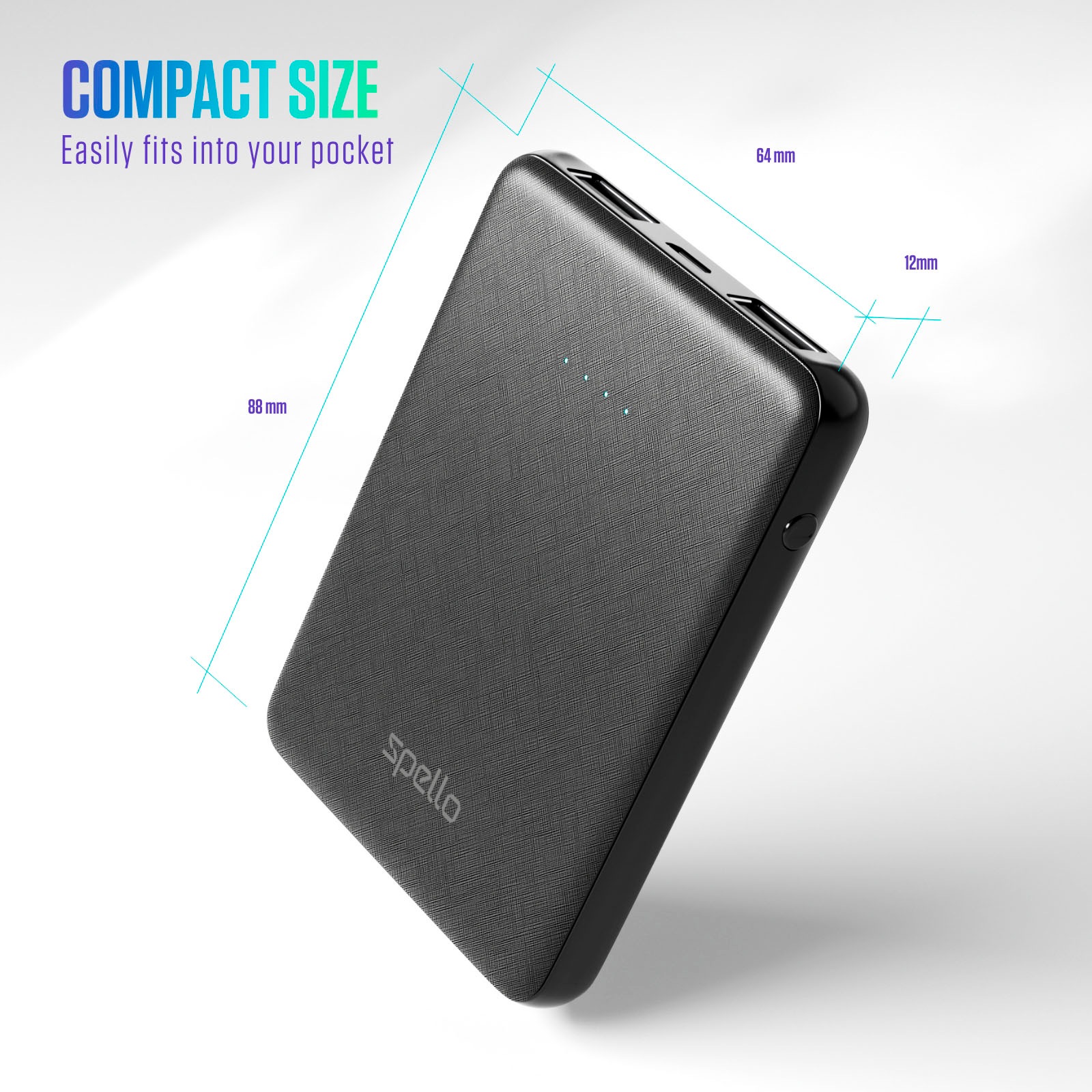 Epico Powerbank »Spello Pocket 5.000mAh 2x USB-A«, 5000 mAh