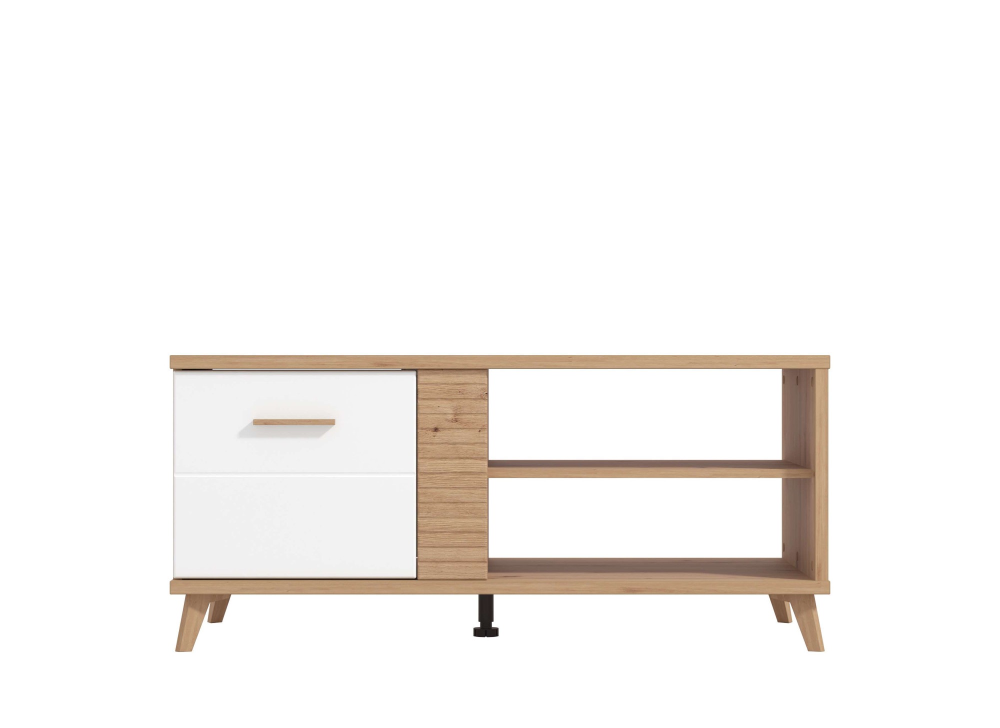 INOSIGN Couchtisch »Bretagna 120 cm, rechteckig, in zeitloser Design« mit viel Stauraum, Artisan Eiche Dekor mit Segmenten in Weiß