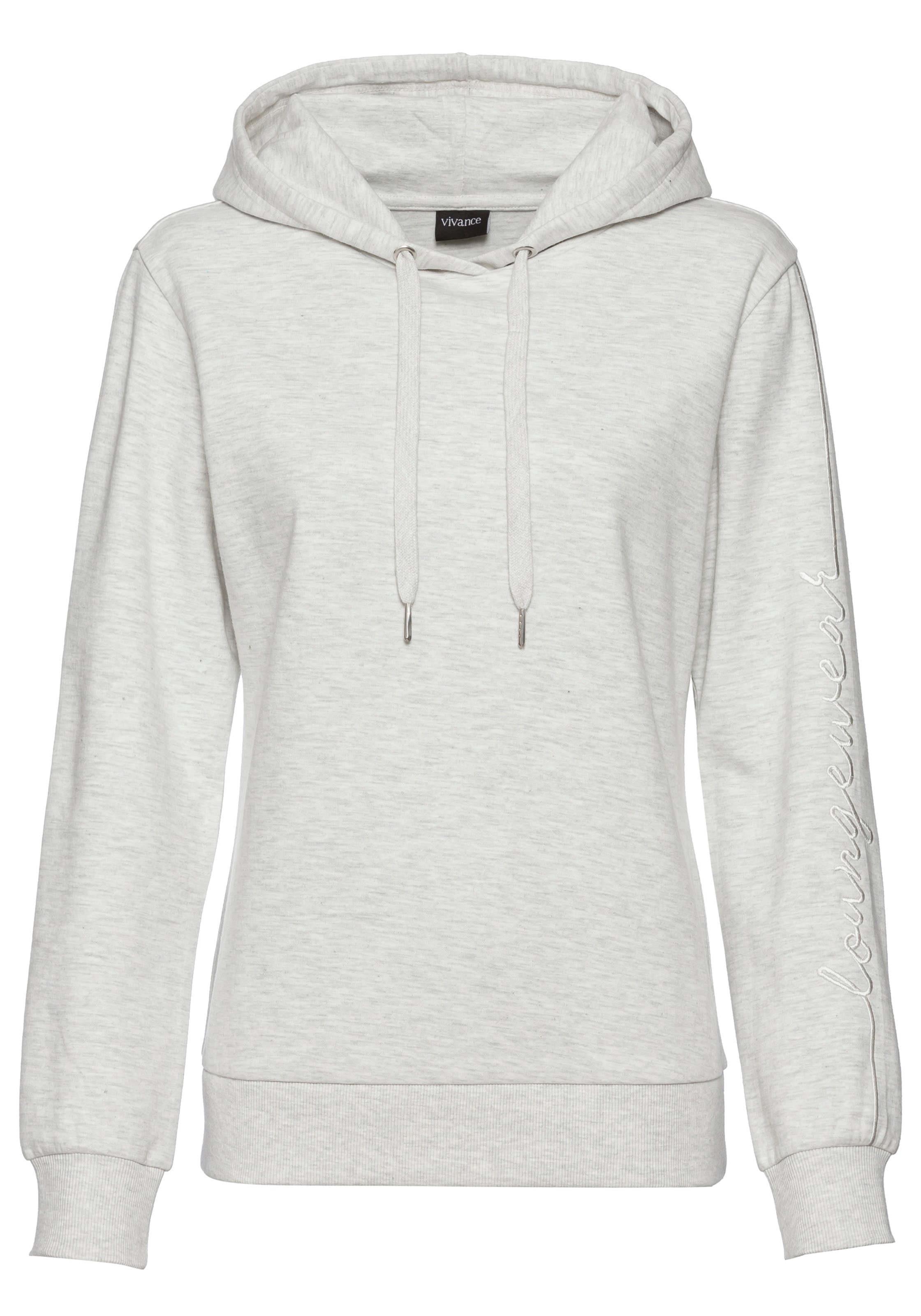 Vivance Hoodie , mit seitlicher Loungewear Stickerei, Loungshirt
