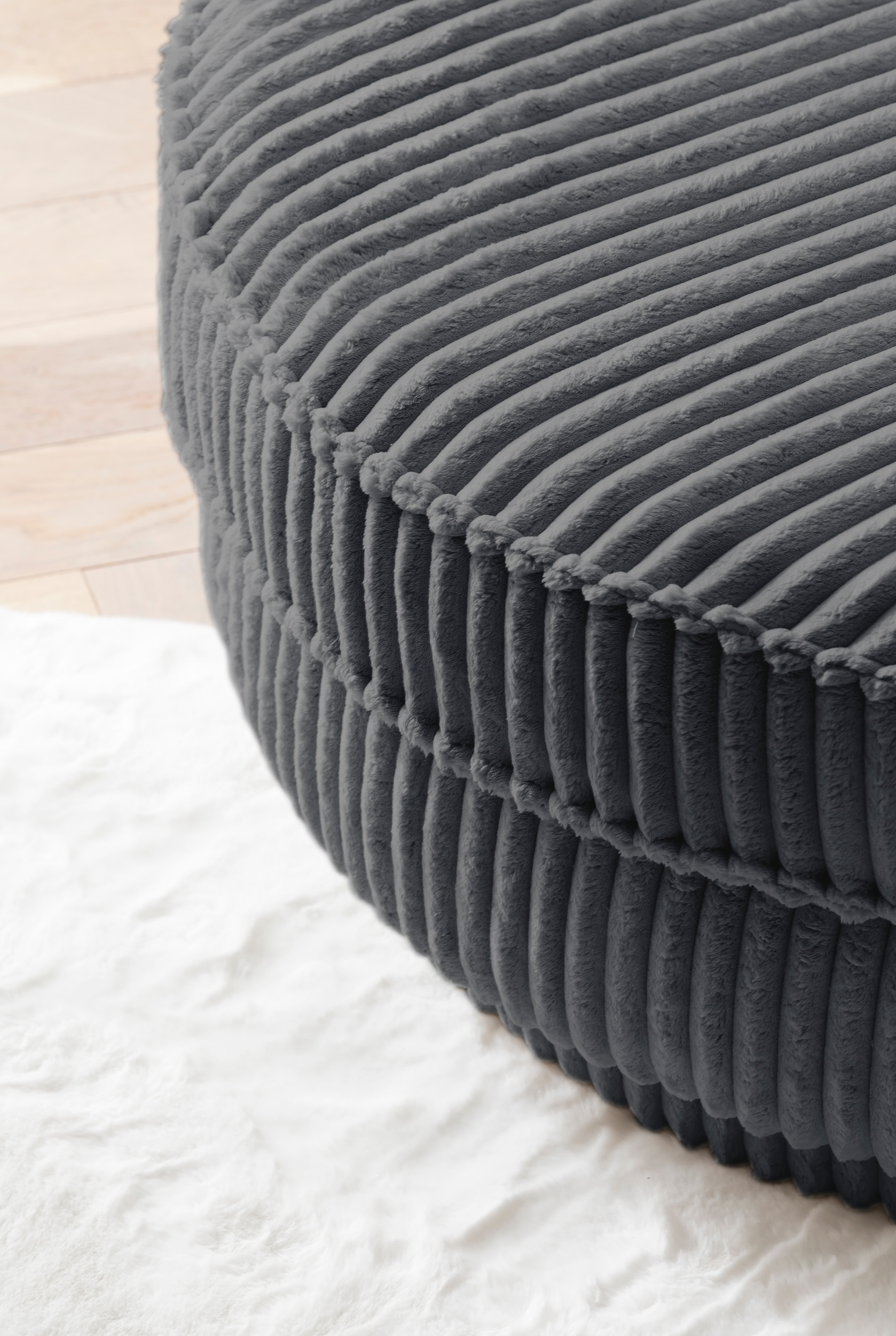 Leonique Drehsessel »MAISIE, Love Seat XXL Lese-Sessel, Big-Sessel mit Hocker,«, (2 St.), Set in MEGA CORD und Web-Velours, drehbar 360 Grad