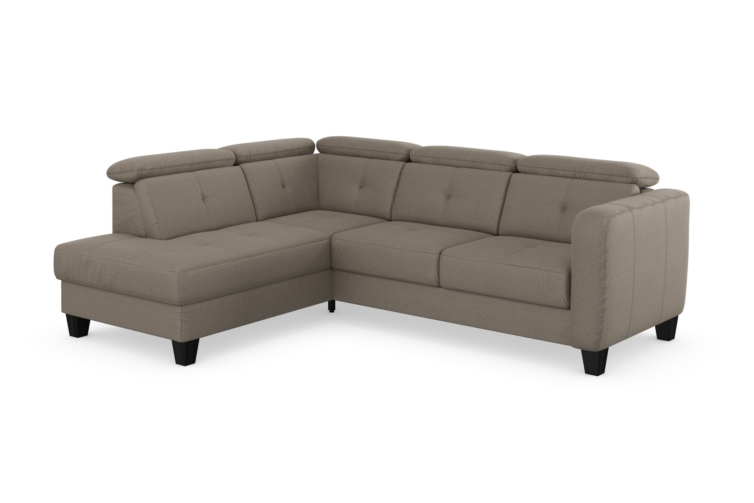 sit&more Ecksofa »Belluci L-Form«, inklusive Federkern, wahlweise mit Bettfunktion und Bettkasten