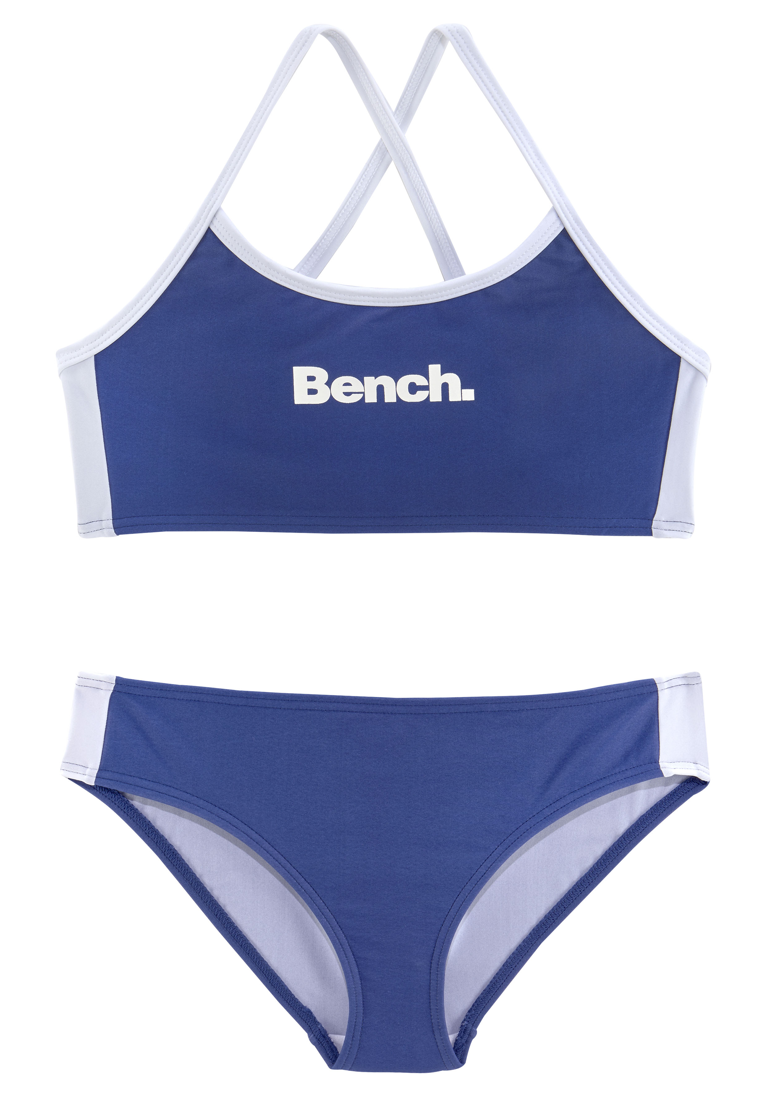 Bench. Triangel-Bikini, bei an Top Logoprint Hose und mit