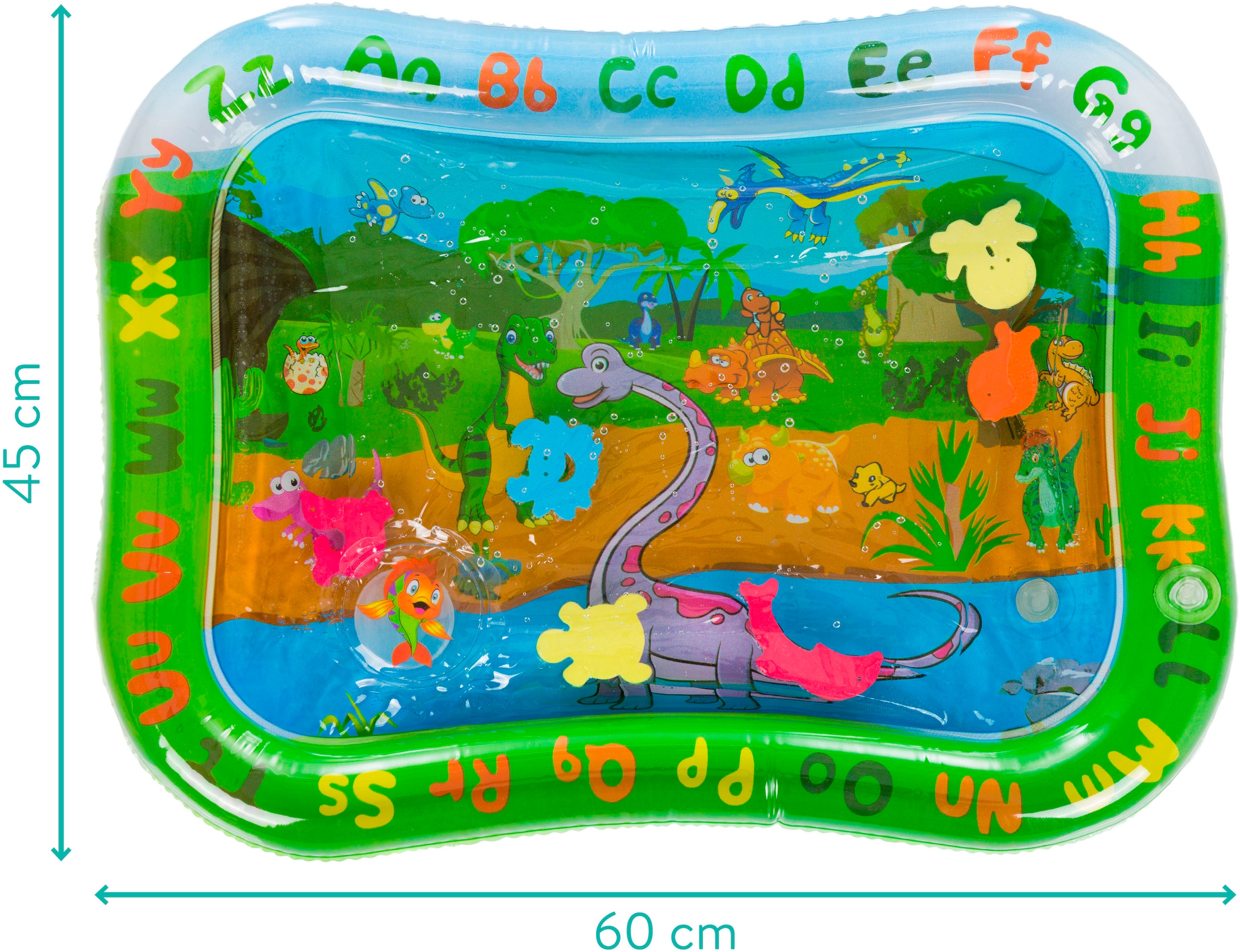 Fillikid Spielmatte »Wasserspielmatte Dino mit Quietsch Knopf« mit Wasser befüllbare Liegefläche