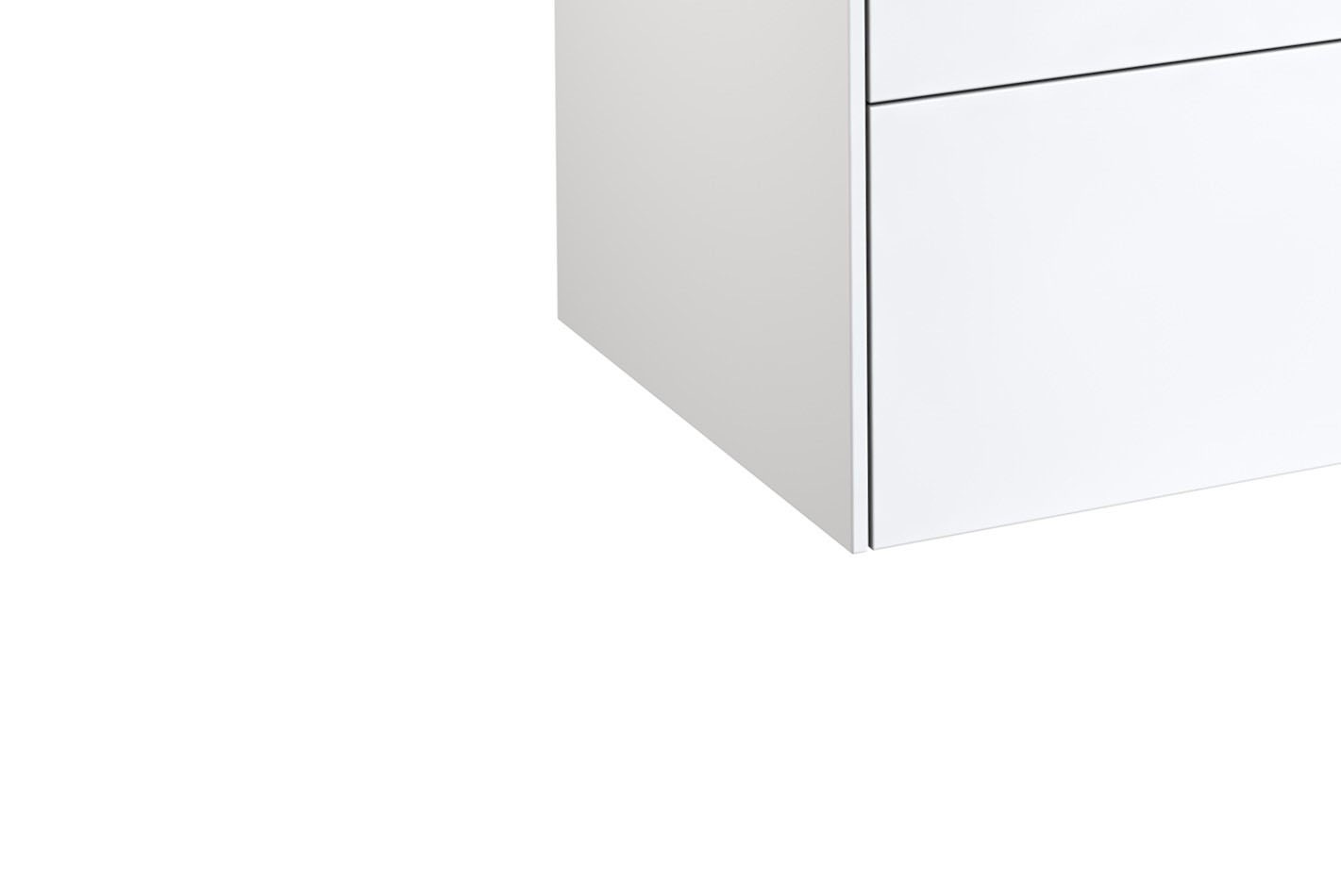 welltime Doppelwaschtisch »D-Line«, Badmöbel mit 2 Keramik Waschbecken, Soft-Close, Breite 121 cm