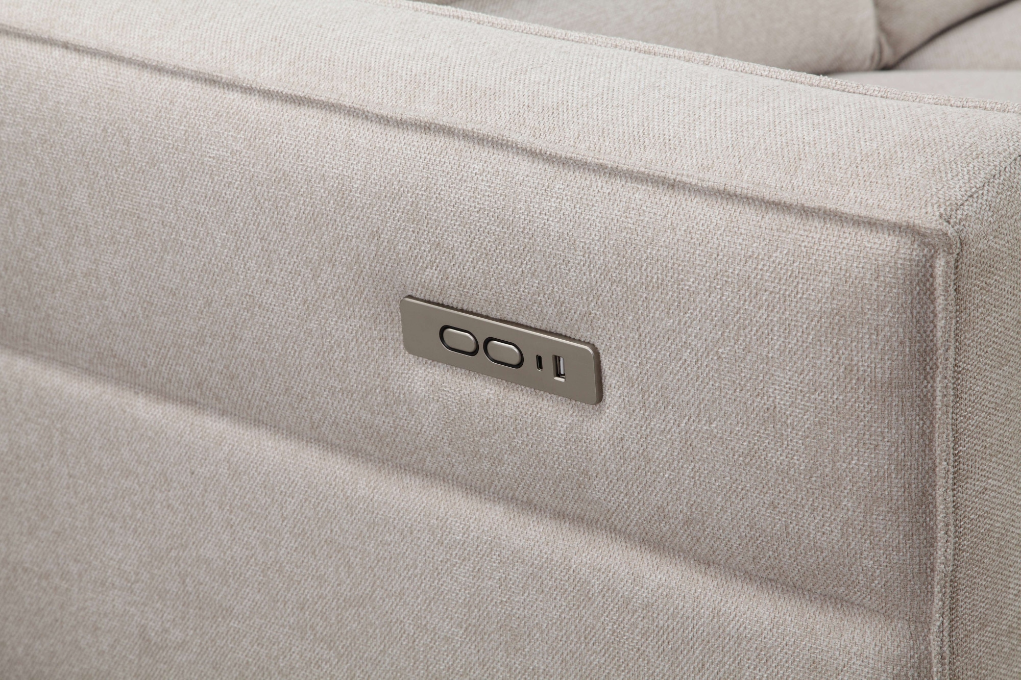 Places of Style Ecksofa »Carpari, L-Form, 263 cm, manuelle o. elektrische Relaxfunktion,«, USB A/C und Kopfteilverstellung
