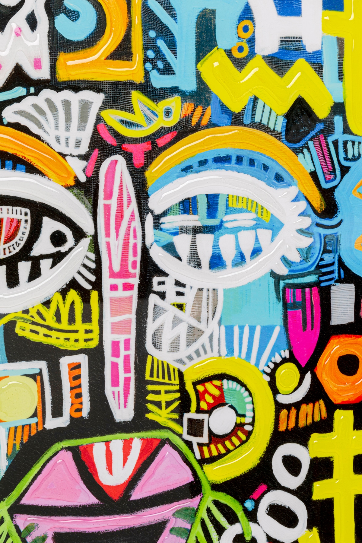 Kare Design Bild mit Rahmen »Gerahmtes Bild Doodle Face 80x80cm« 1, 