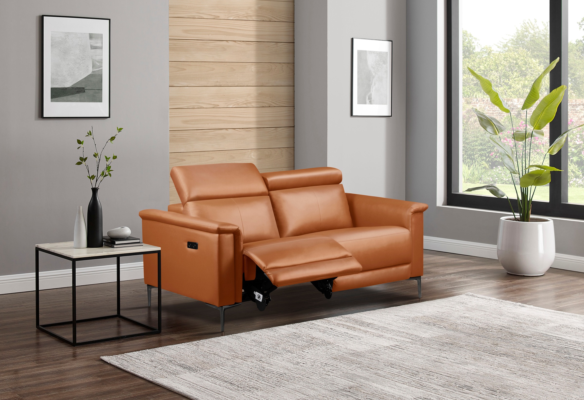 Places of Style 2-Sitzer »Lund«, manueller od. elektrischer Relaxfunktion und USB-A