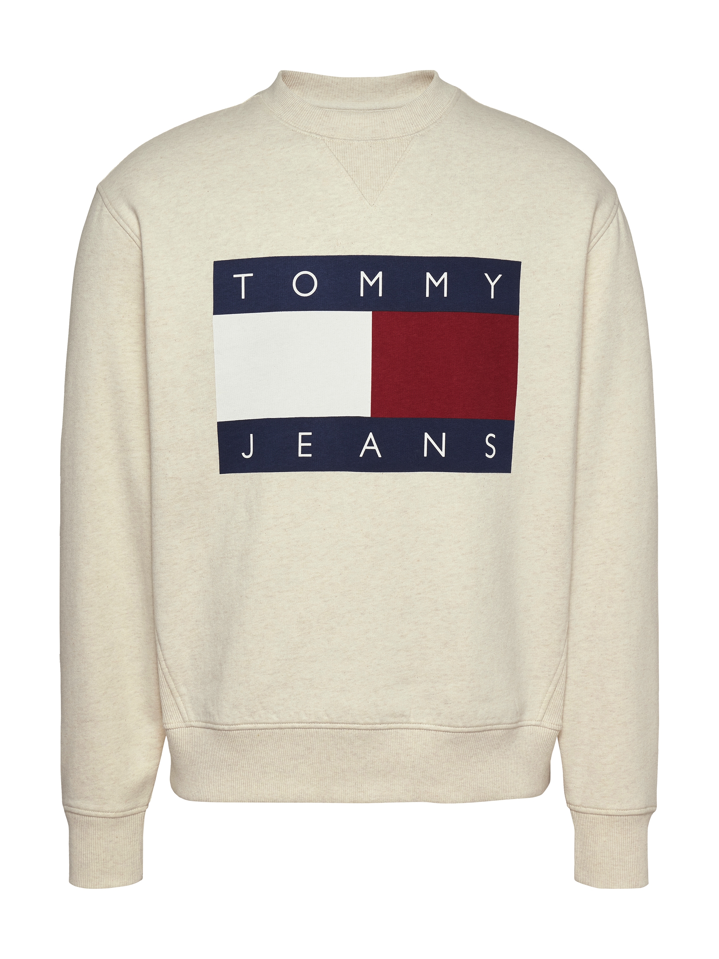 Tommy Jeans Sweatshirt »TJM MELANGE FLAG CREW«, mit großem Logo