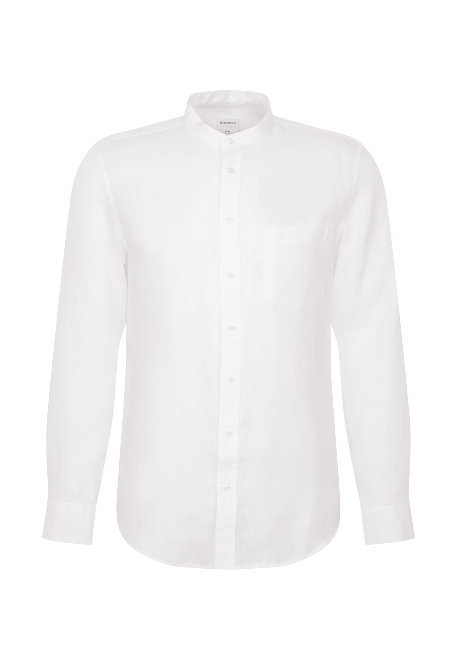 seidensticker Leinenhemd »Schwarze Rose« Slim 1/1 Stehkragen Uni