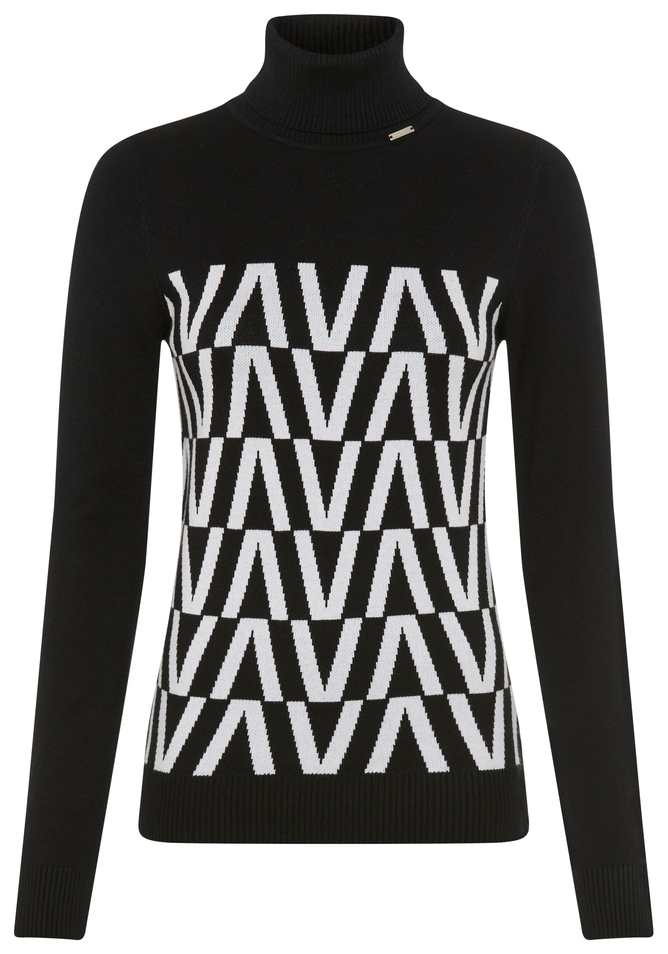 Bruno Banani Stehkragenpullover in grafischem Strickmuster - NEUE KOLLEKTION