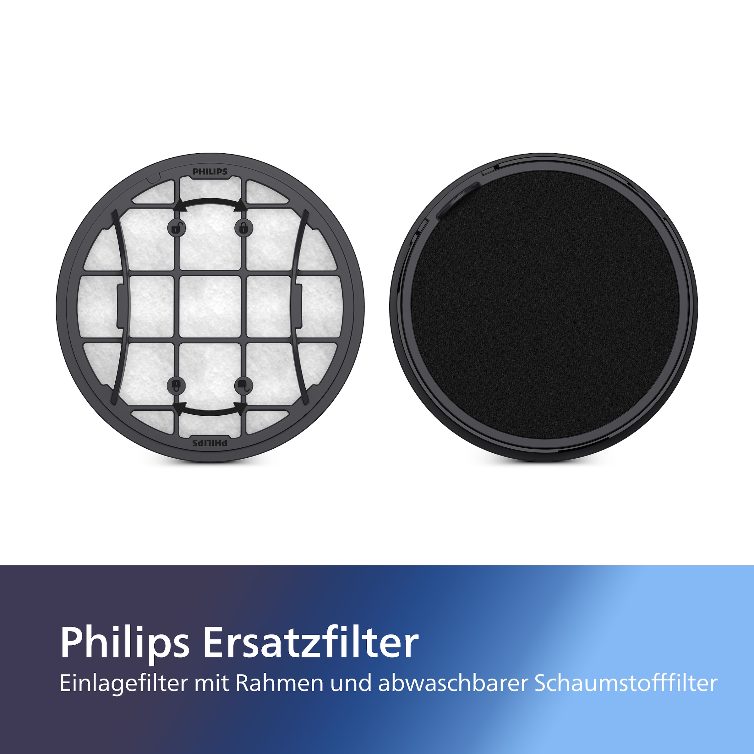 Philips Ersatzfilter »XV1681/01 Philips Cordless VC 7000 & 8000 Series«, (Set, 2 tlg.), alle 6 Monate austauschbar