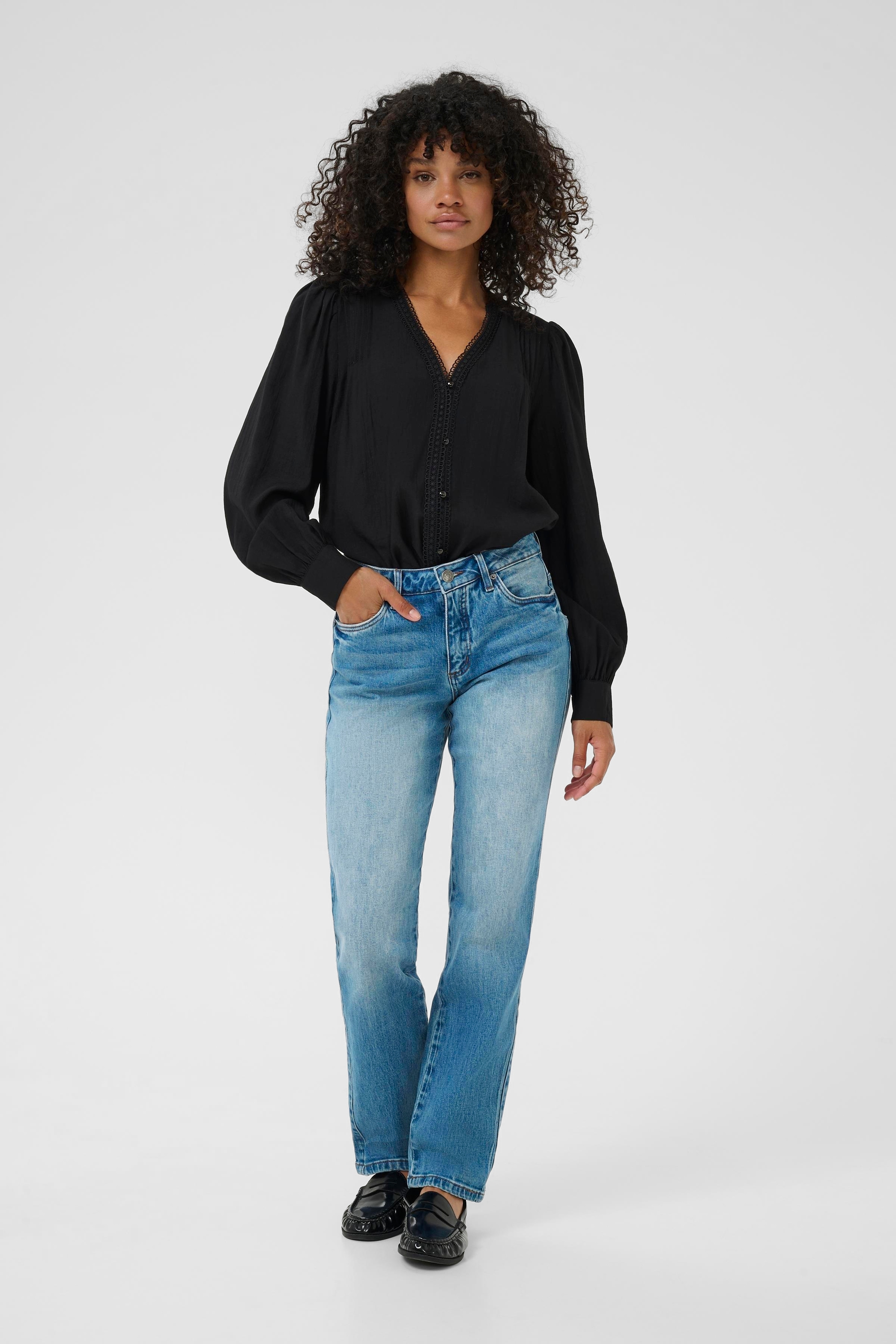 KAFFE Regular-fit-Jeans »Damen Jeans KAmaris«