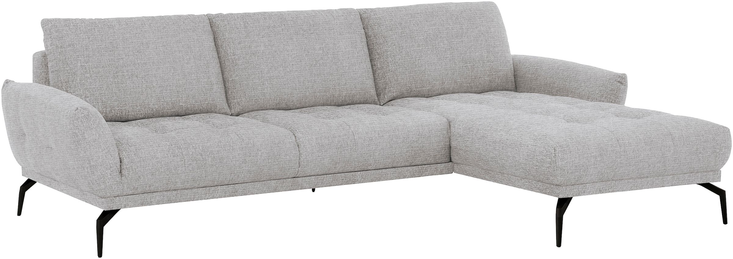 exxpo - sofa fashion Ecksofa »NICEA erstklassiger Sitzkomfort, L-Form, bodenfrei«, In hochwertiger Verarbeitung und ergonomische Sitzposition