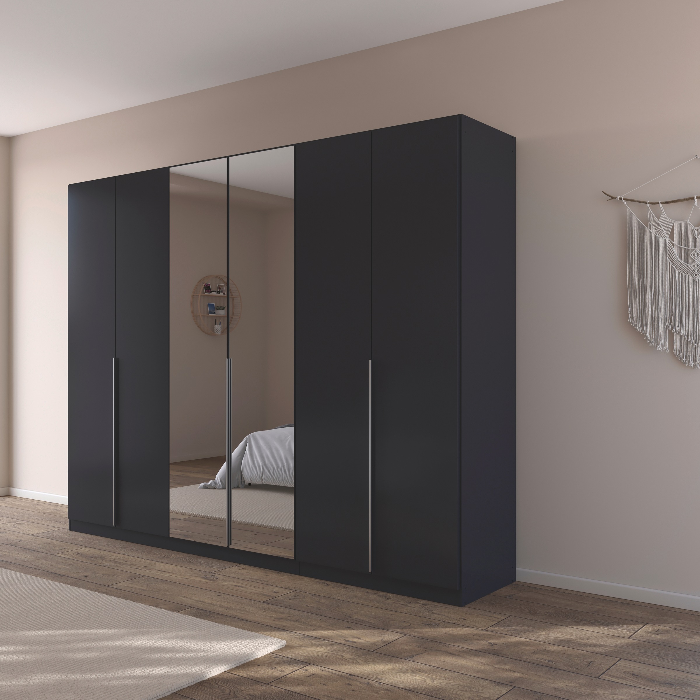 rauch Drehtürenschrank »Kleiderschrank Schrank Garderobe AGORDO mit Dekor- oder Hochglanzfront«, (in zwei Griff-Farben), durchdachte Innenausstattung, in 6 Breiten und 2 Höhen MADE IN GERMANY