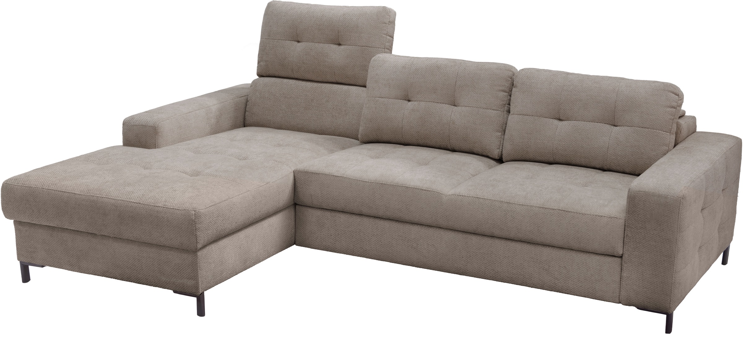 exxpo - sofa fashion Ecksofa »Bonito, mit Rücken- und Sitztiefenverstellung, inkl. Bett & Bettkasten«, Sitztiefenverstellung,Höhenverstellung