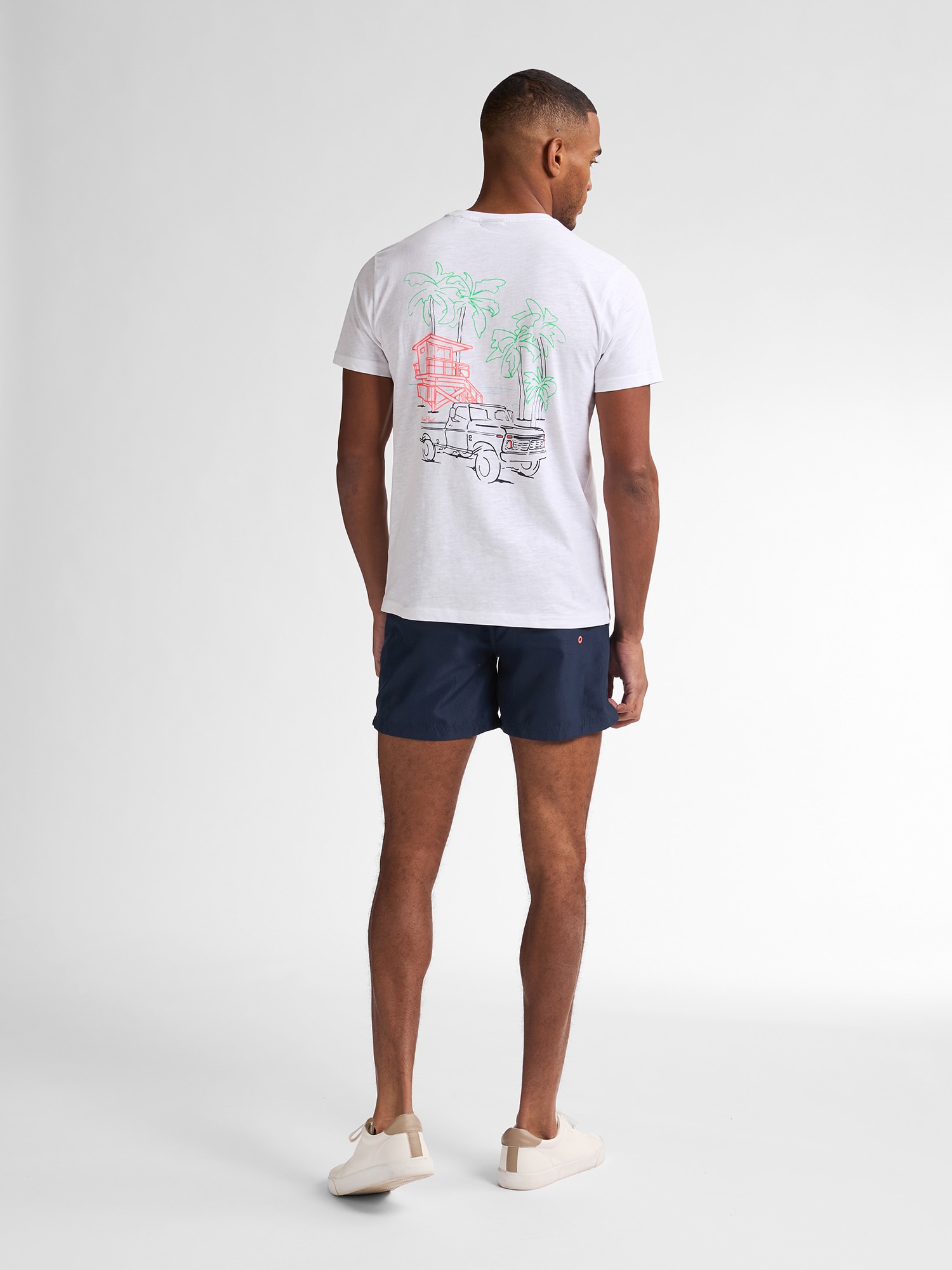 Petrol Industries Badehose mit kontrastfarbenem Kordelzug