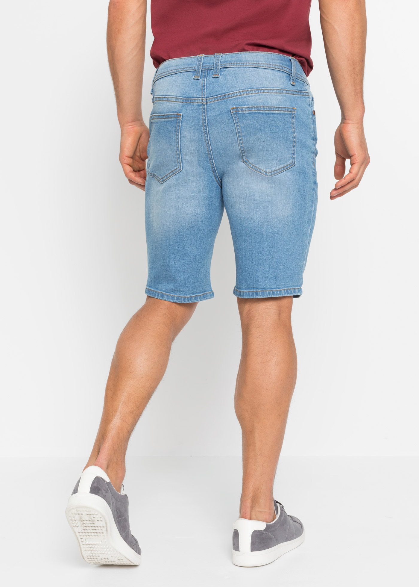 bonprix Bermudas  mit Elasthan-Anteil, im Straight Fit, mit Used-Effekten
