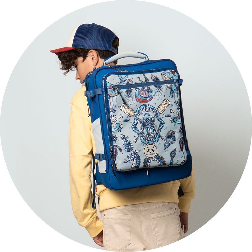 KATTBJØRN Schulrucksack »High Seas«, mit Laptopfach; alle Innen- und Außenstoffe aus recyceltem PET