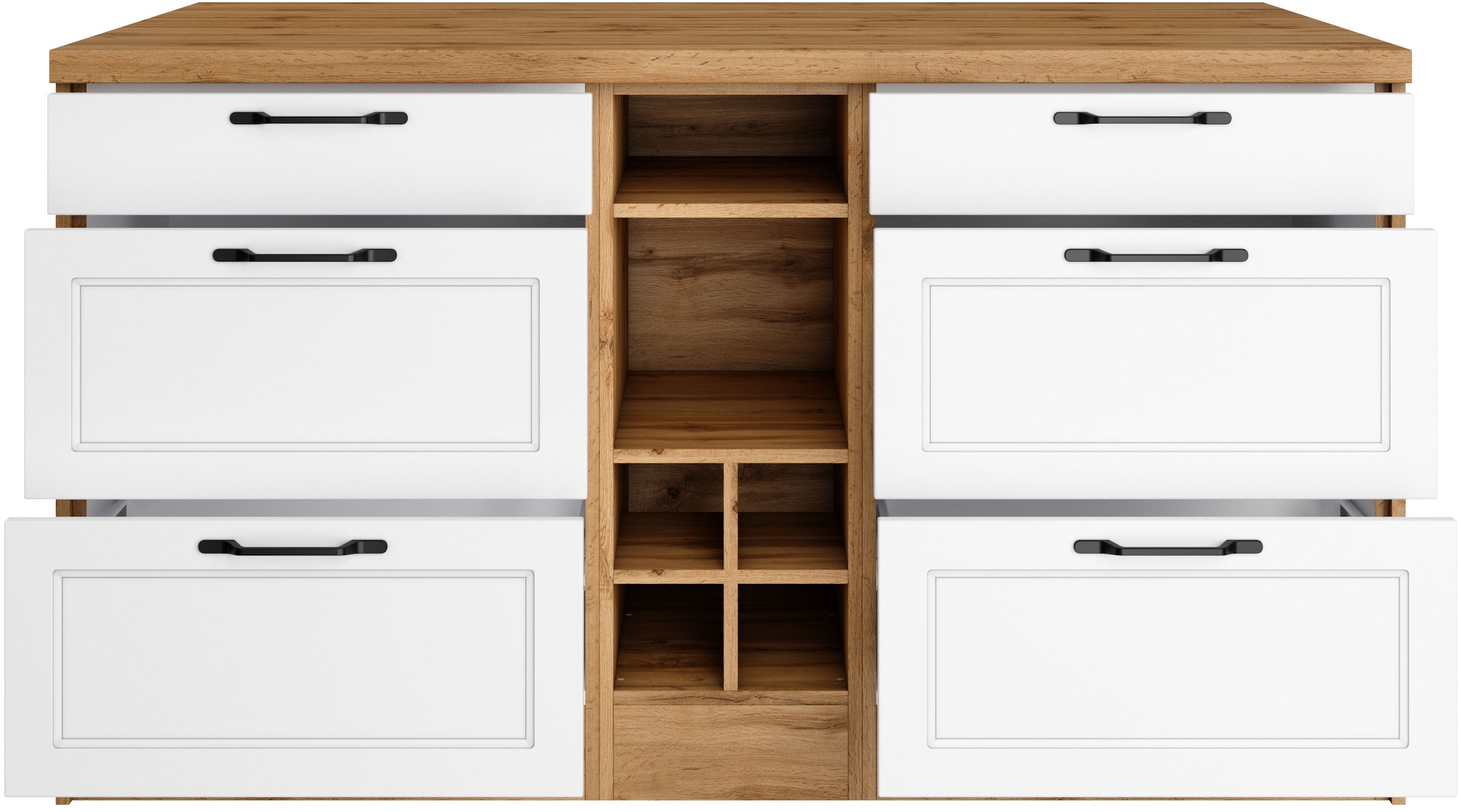 KOCHSTATION Kücheninsel »KS-Lana, Breite 153 cm« MDF-Fronten, Arbeitsplatte 38mm stark