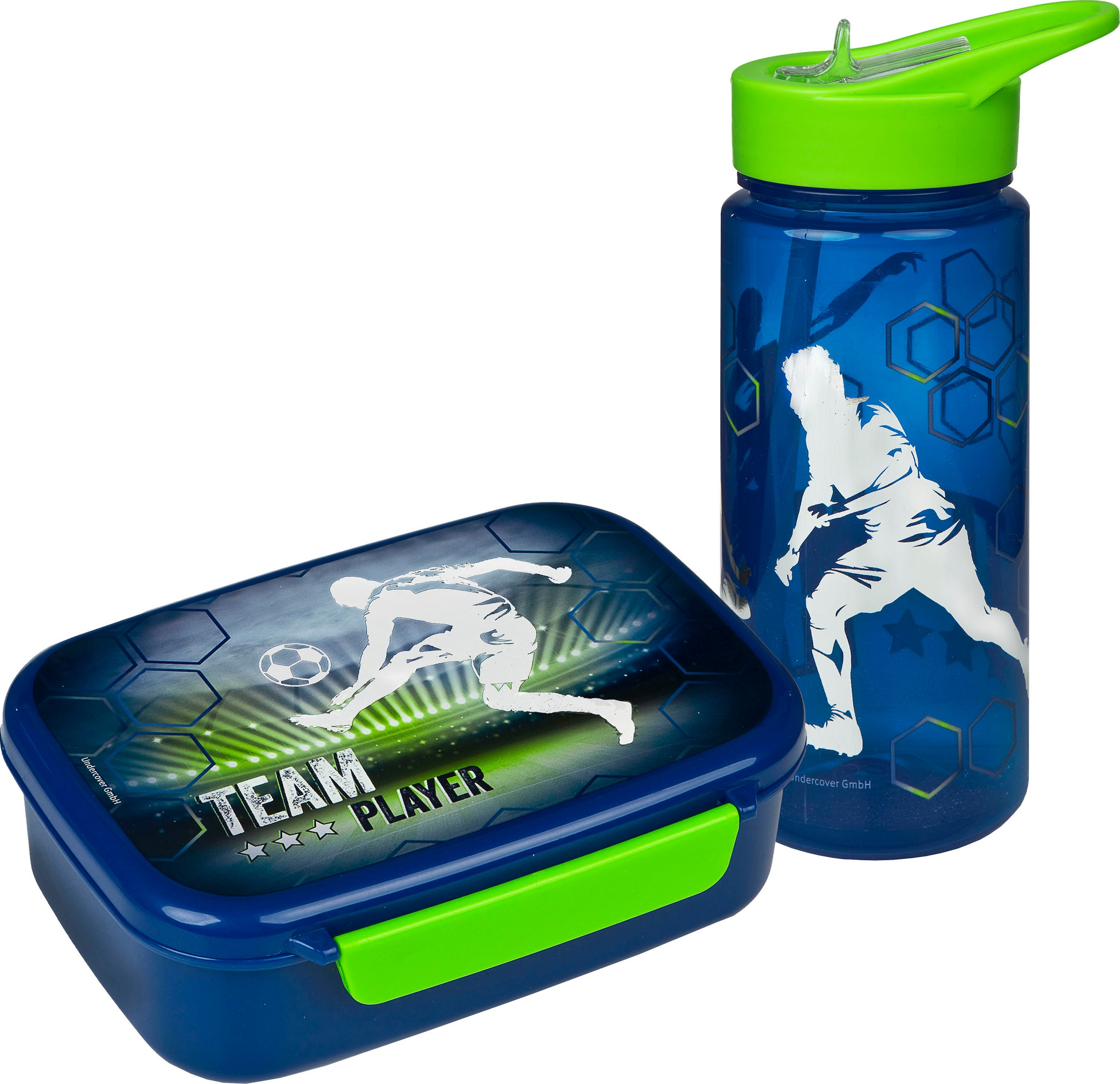 Scooli Lunchbox »Brotzeitdose & Trinkflasche, Team Player«, (Set, 2 tlg.), mit Trinkflasche