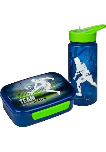 Lunchbox »Brotzeitdose & Trinkflasche, Team Player«, (Set, 2 tlg.), mit Trinkflasche