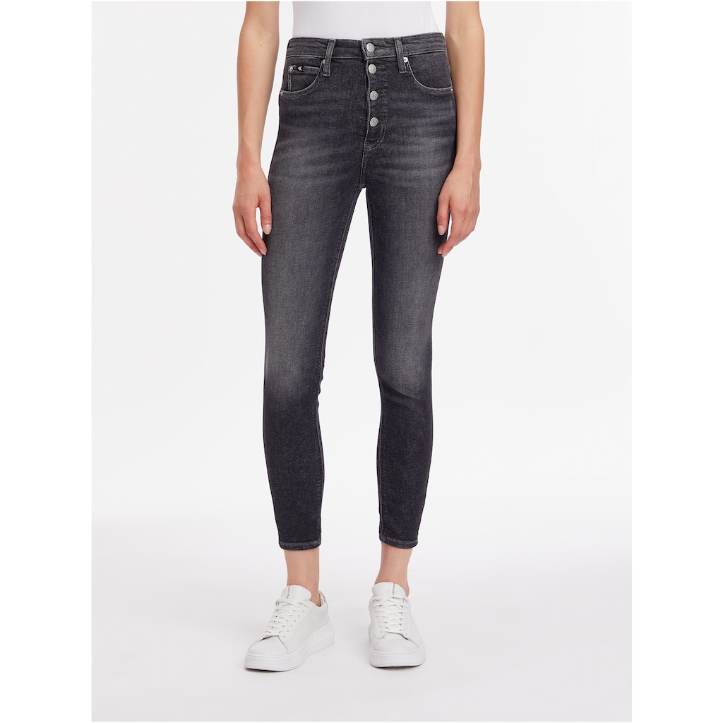 Calvin Klein Jeans High-waist-Jeans mit 4-Knopf-Form-Verschluss