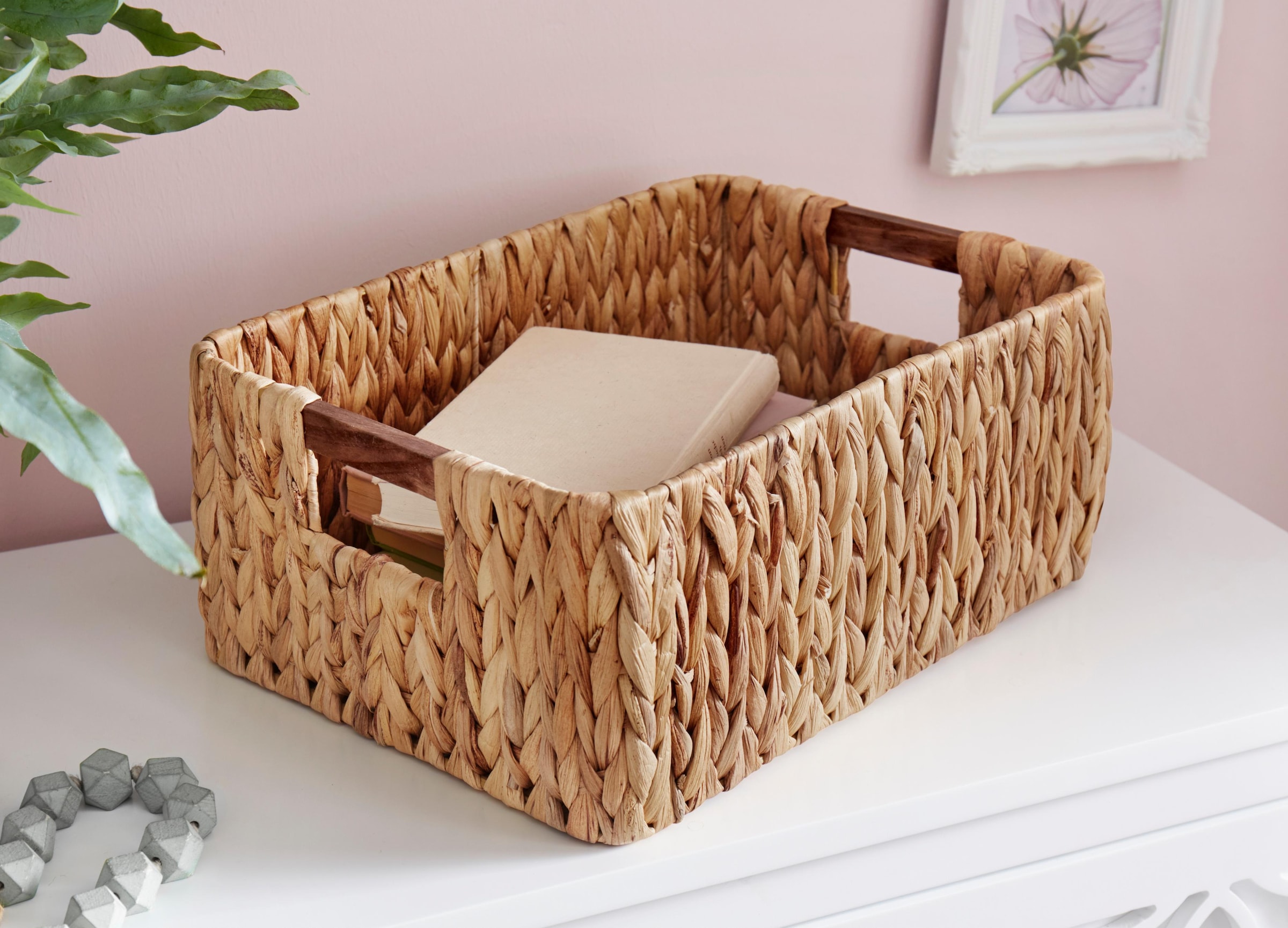 Home affaire Organizer »Flechtkorb«, Aufbewahrungskorb, (B/T/H): 39/27/16 cm