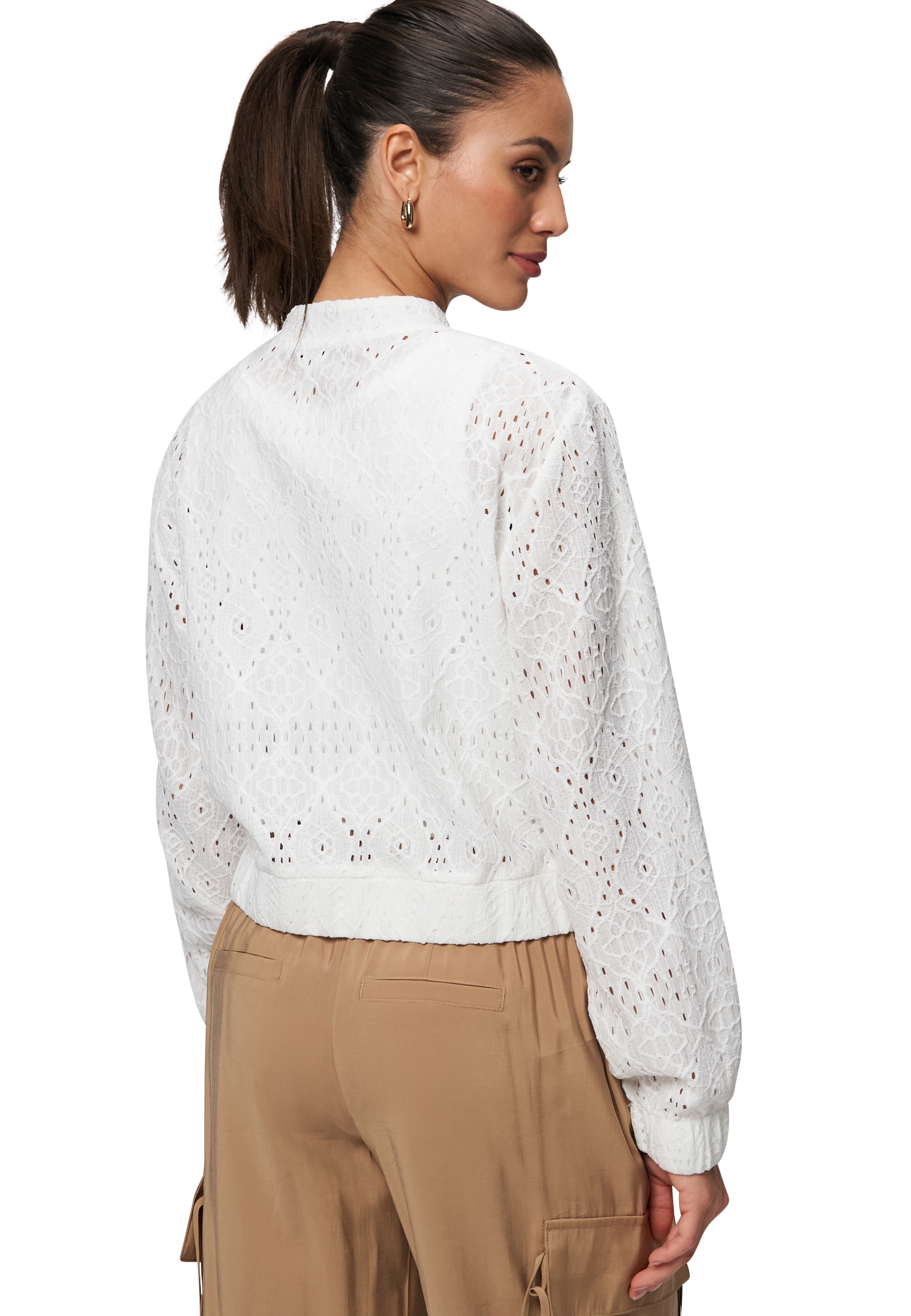 Zero Jackenblazer »Jacke mit Lochstickerei«