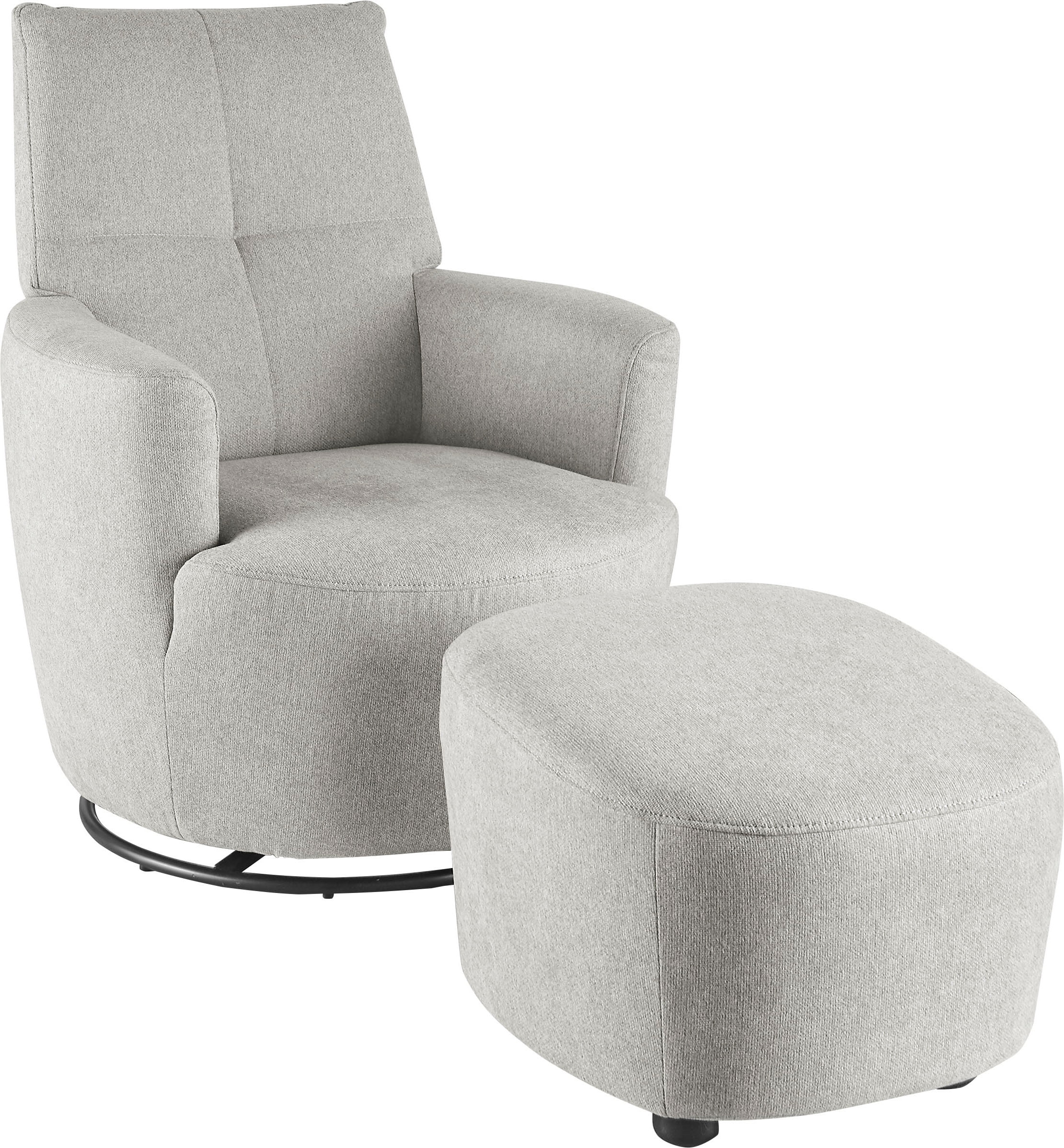 set one by Musterring Relaxsessel »SO 1450« Set,  mit Dreh- und Wippfunktion, inklusive Hocker