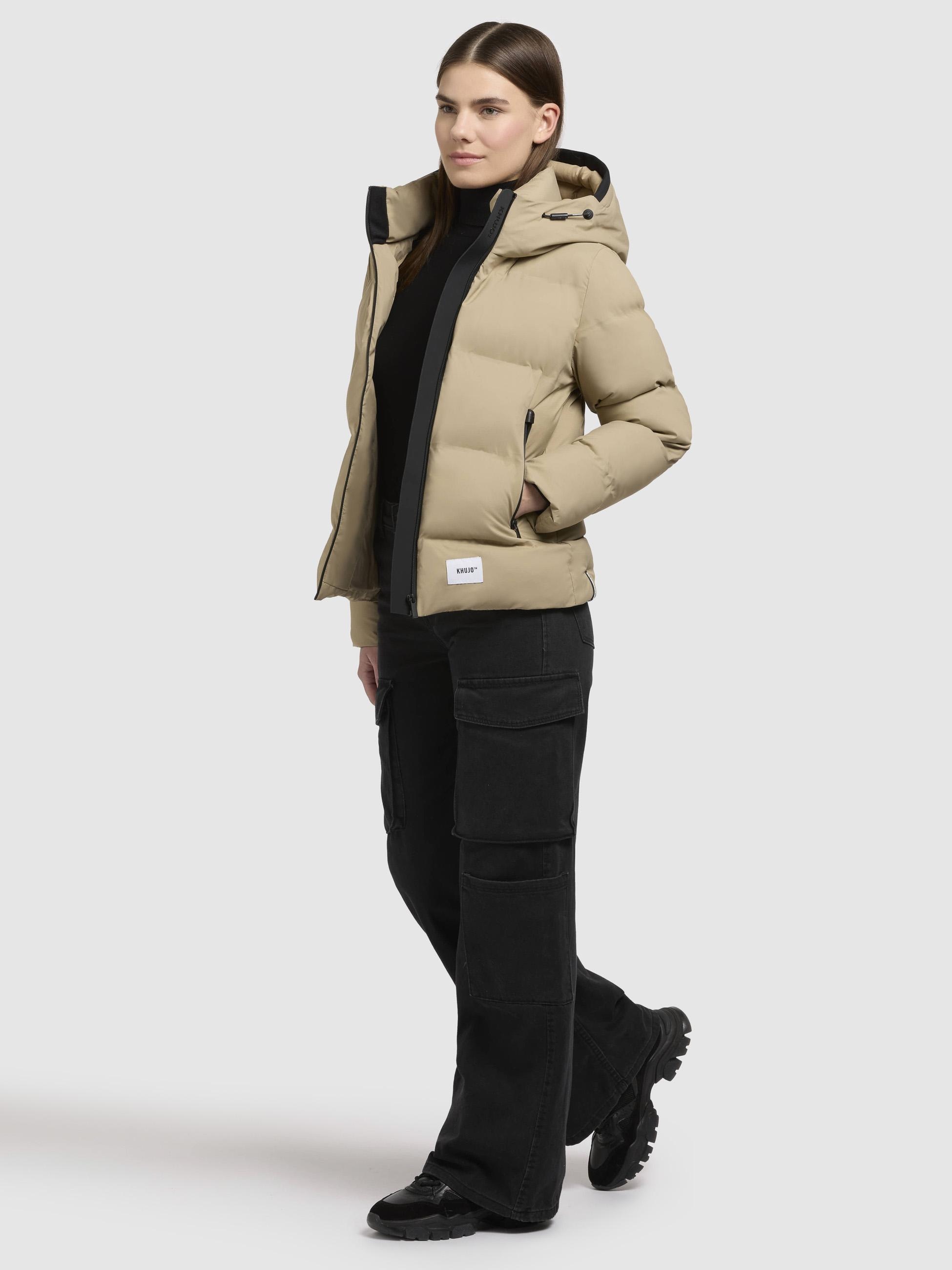 khujo Winterjacke »Winterjacke Liev-YM«, mit Kapuze, Warme gesteppte Damen Kapuzenjacke