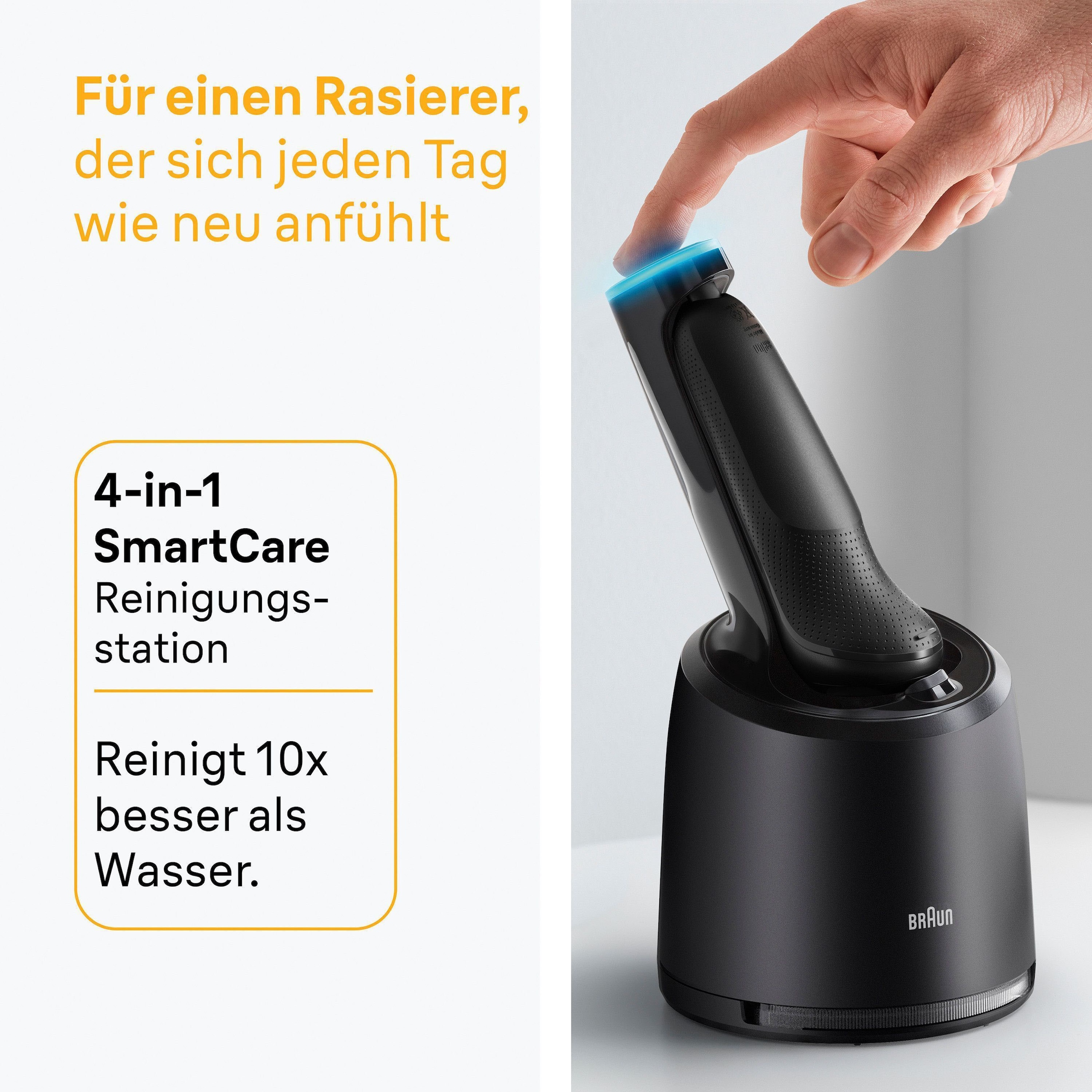 Braun Elektrorasierer »Series 5 52-N7200cc« Reinigungsstation Wasserdichter Folienrasierer, mit Präzisionstrimmer