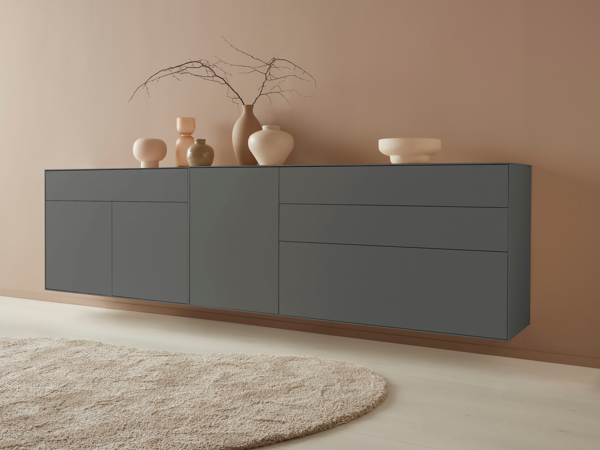 LeGer Home by Lena Gercke Sideboard »Essentials«, Breite: 167cm, MDF lackiert, Push-to-open-Funktion