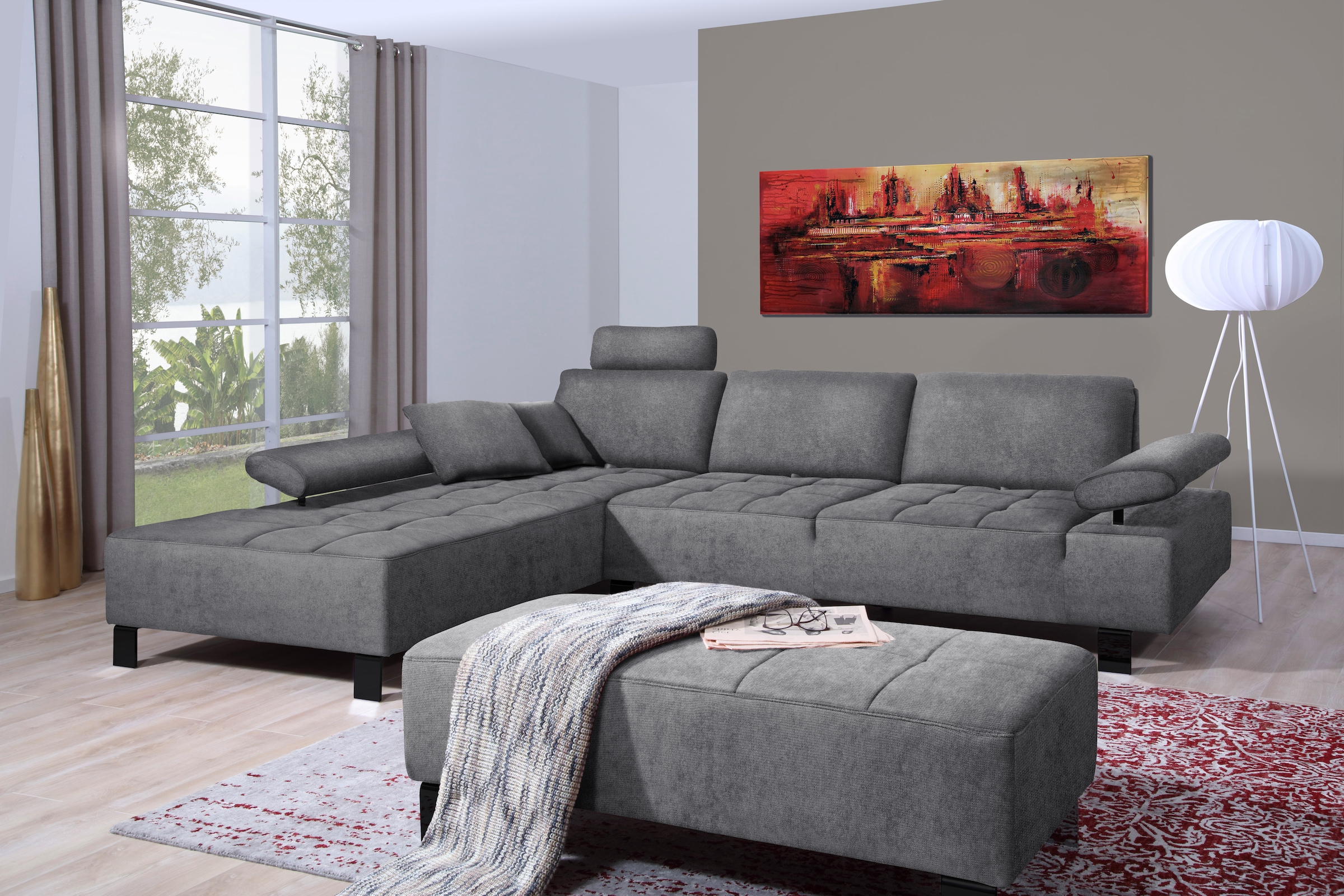 alina Ecksofa »Royce« inklusive Sitztiefenverstellung, 296 cm breit